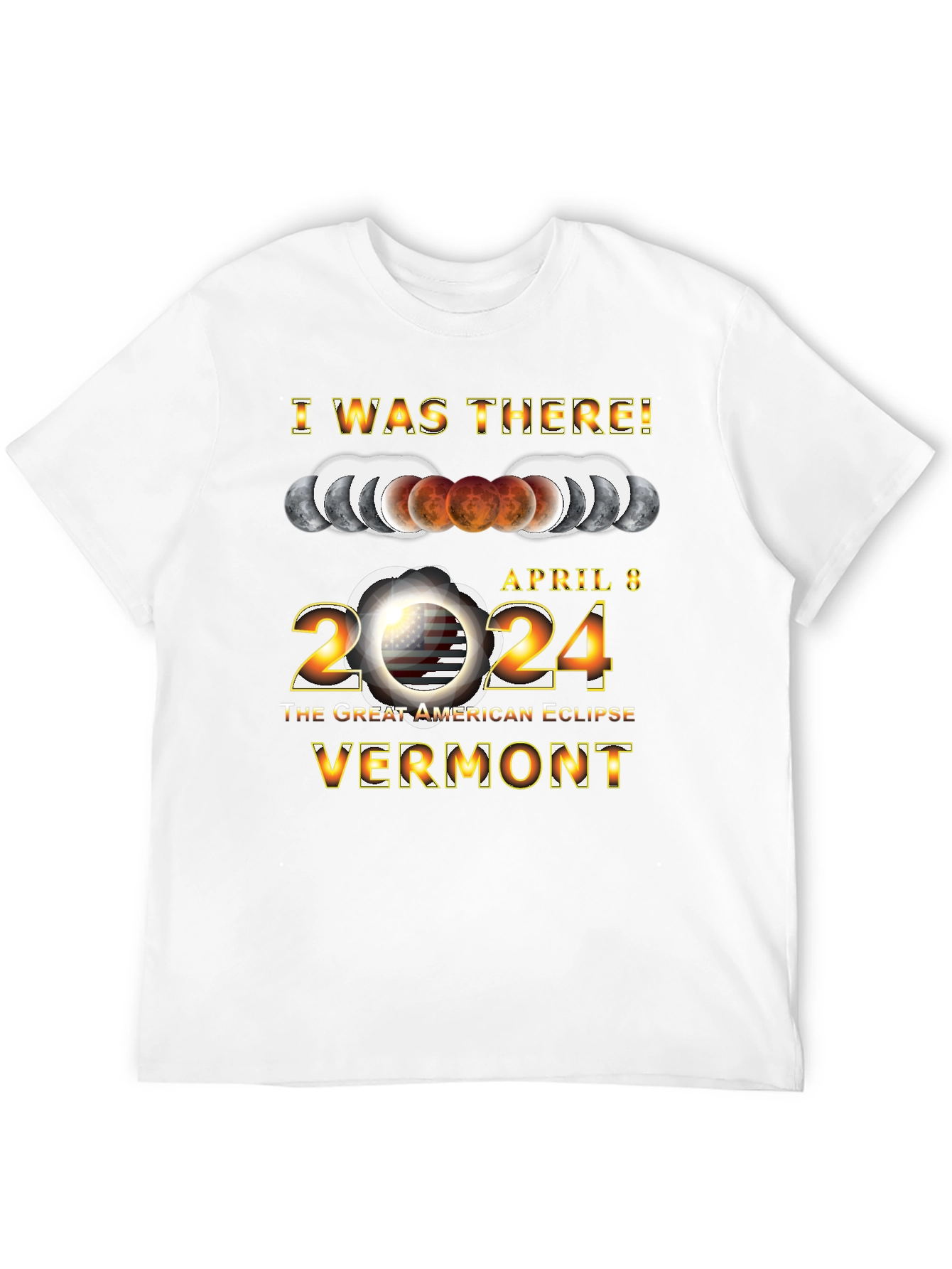 Camiseta Eclipse Solar Vermont 2024 - ¡Yo Estuve Ahí!
