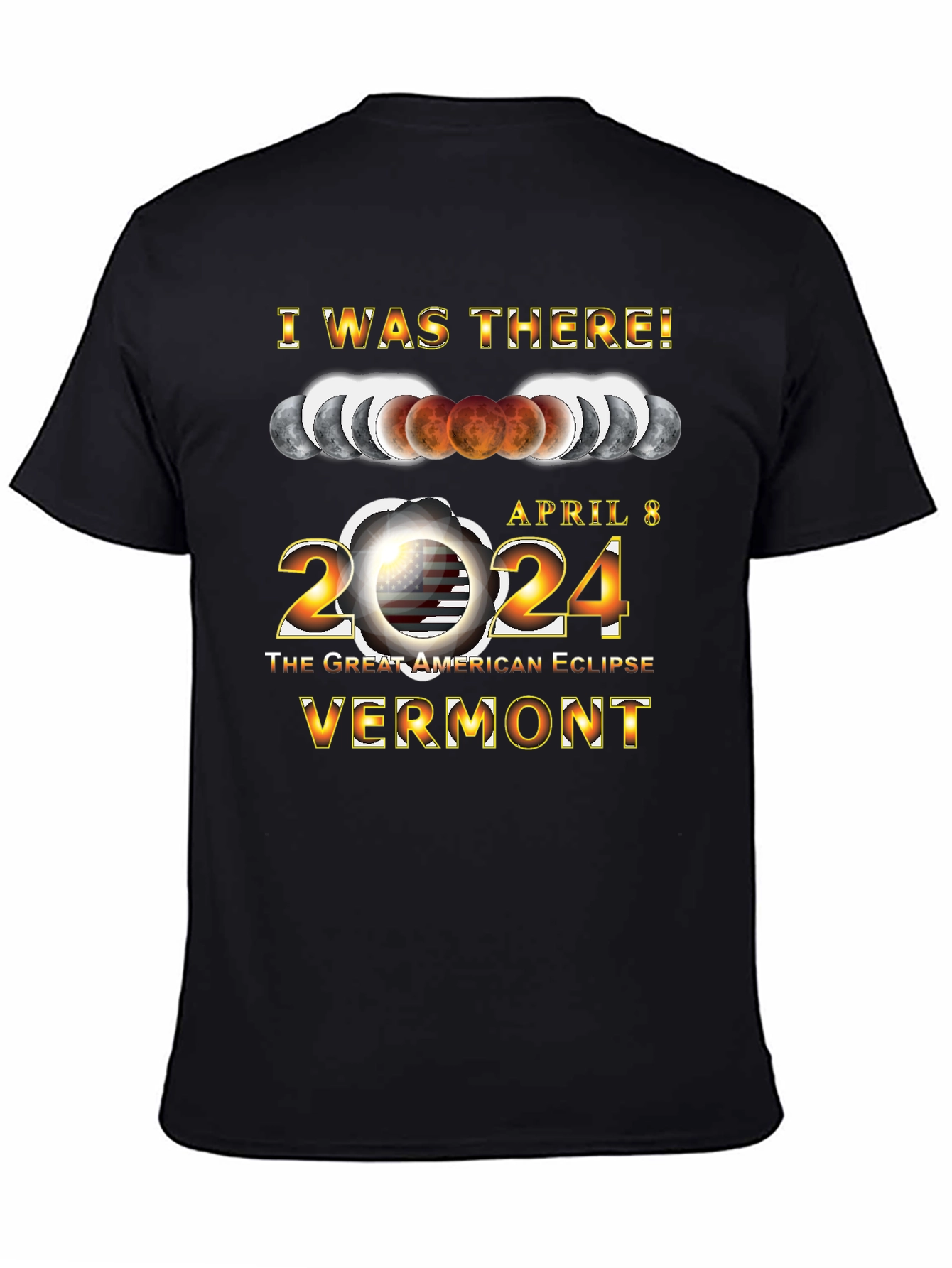 Camiseta Eclipse Solar Vermont 2024 - ¡Yo Estuve Ahí!