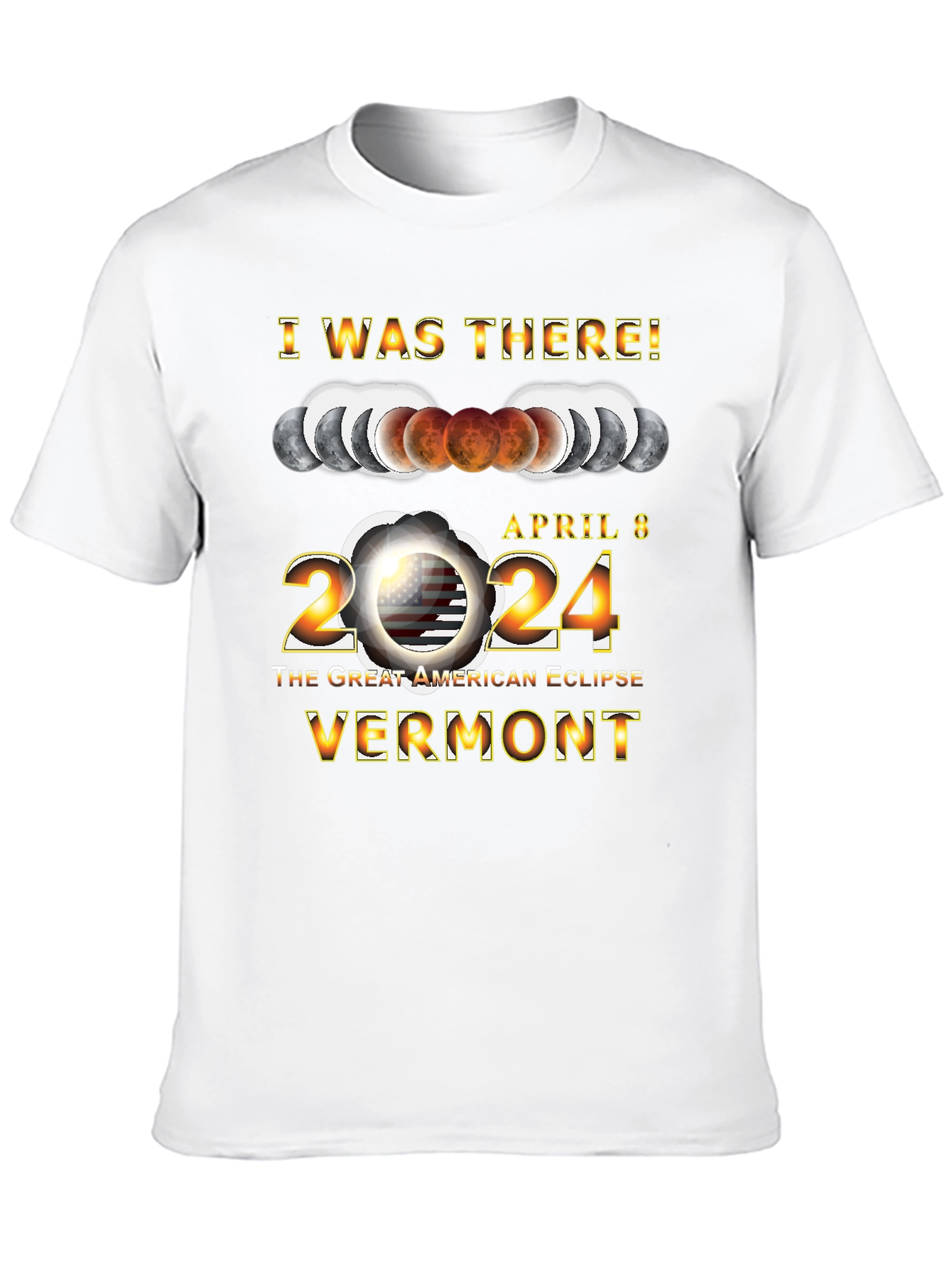 Camiseta Eclipse Solar Vermont 2024 - ¡Yo Estuve Ahí!