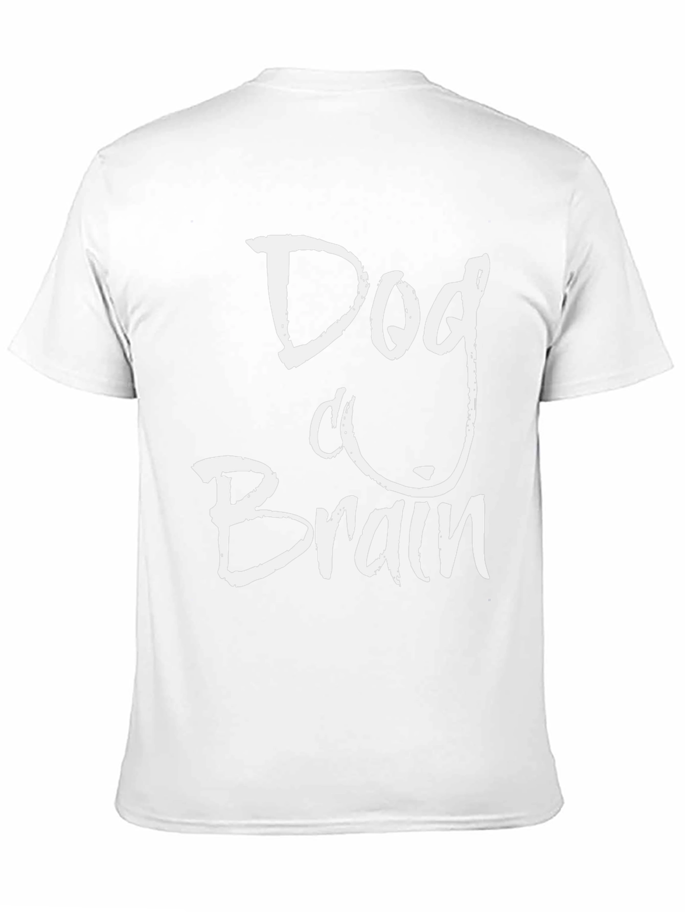 Camiseta Negra Cerebro de Perro Casual