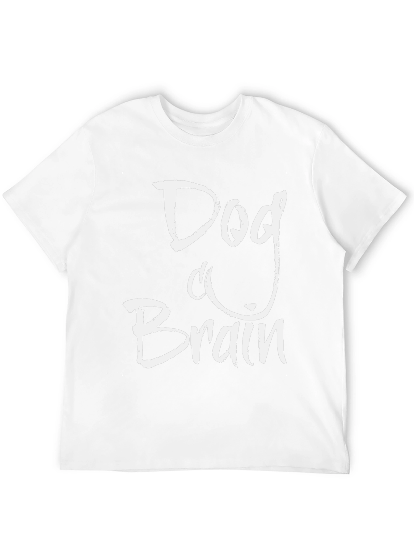 Camiseta Negra Cerebro de Perro Casual