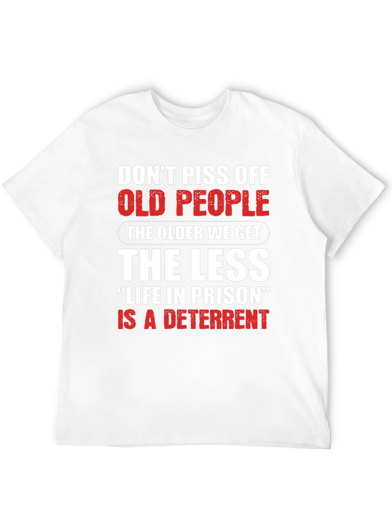 Camiseta Negra con Mensaje Divertido para Adultos Mayores