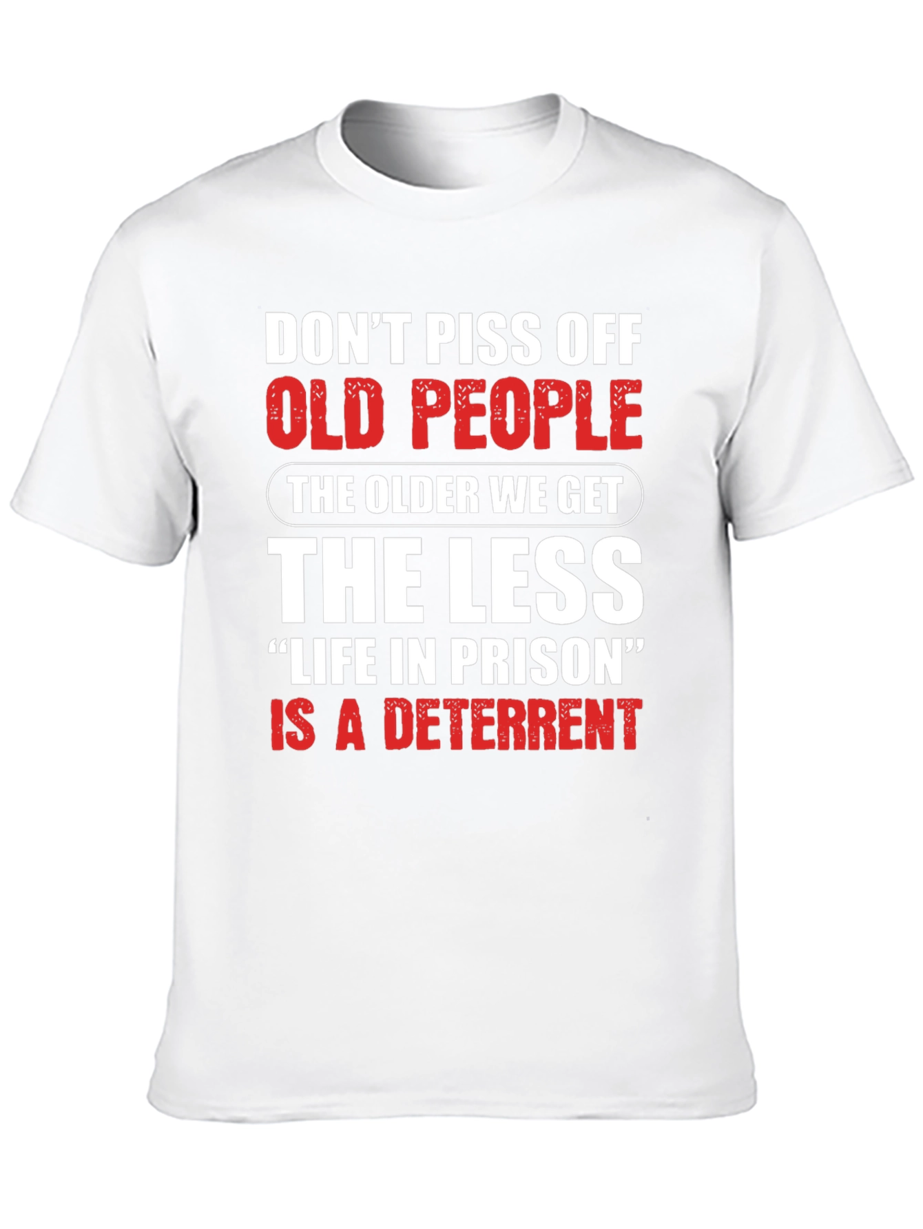 Camiseta Negra con Mensaje Divertido para Adultos Mayores