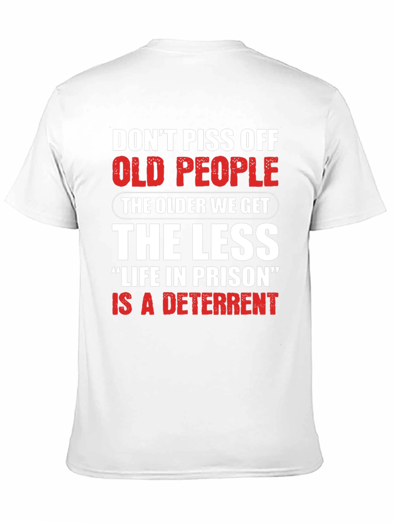 Camiseta Negra con Mensaje Divertido para Adultos Mayores