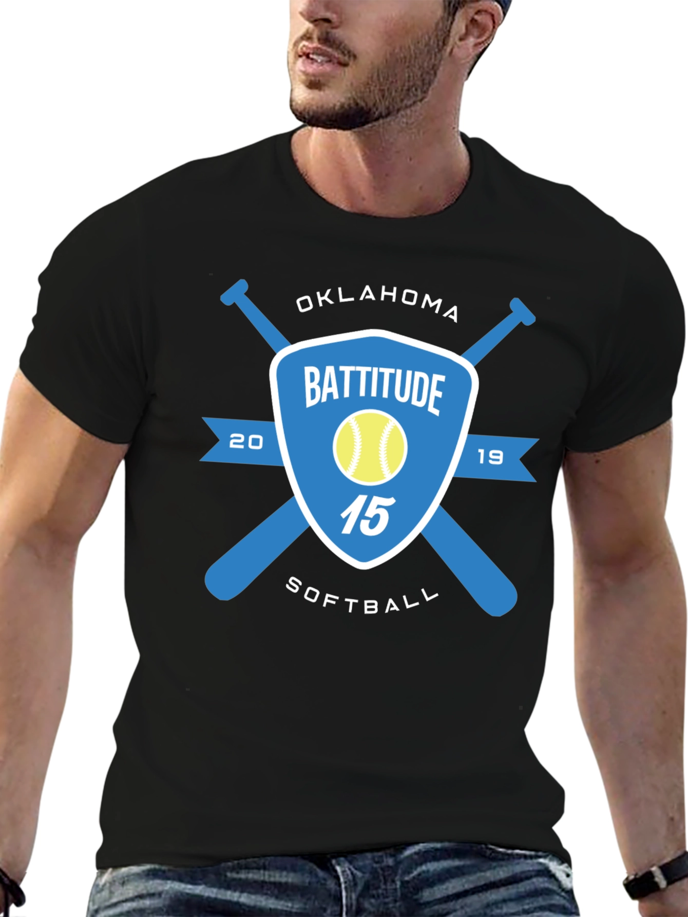 Camiseta Negra de Béisbol Battitude