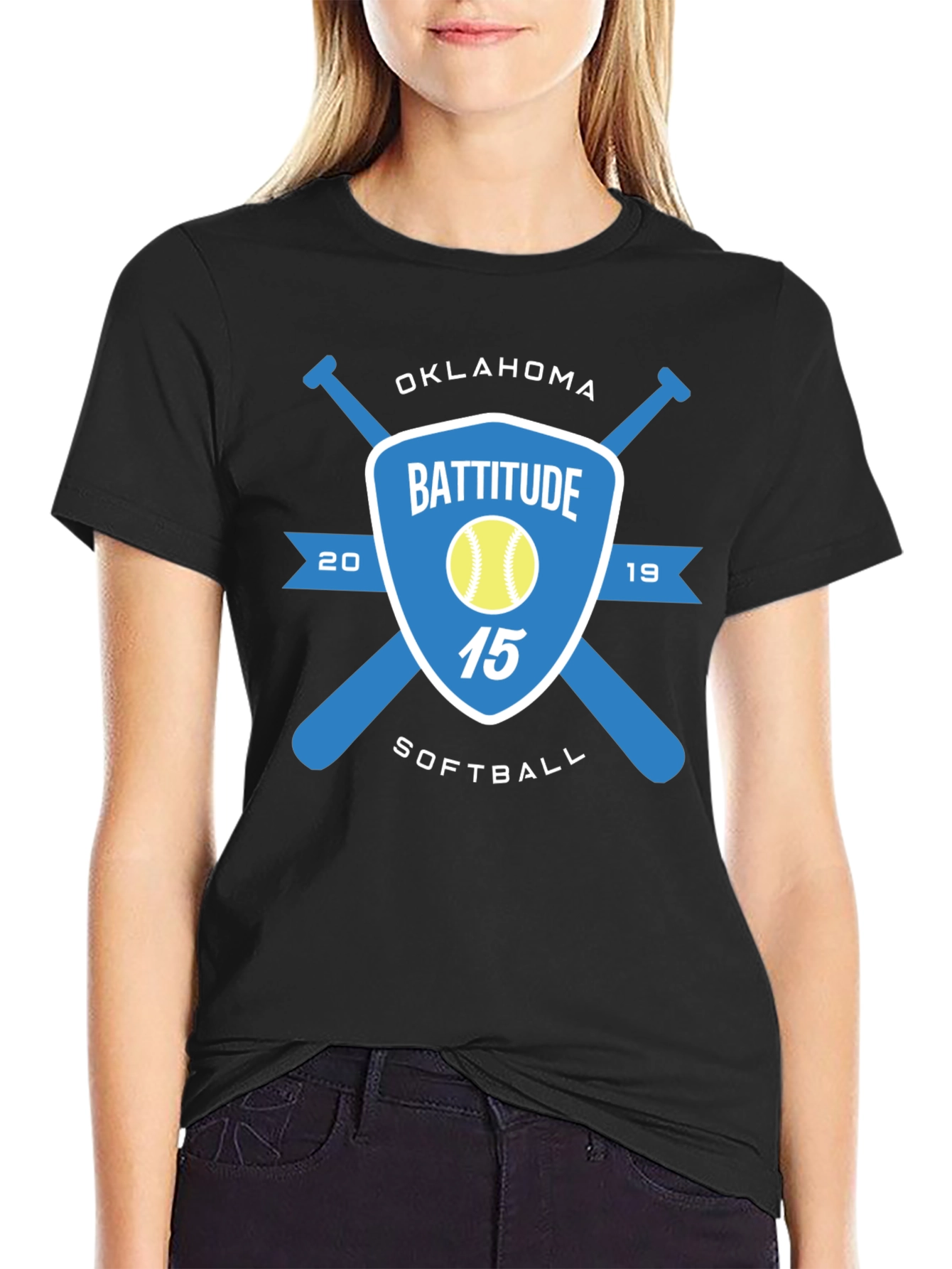 Camiseta Negra de Béisbol Battitude
