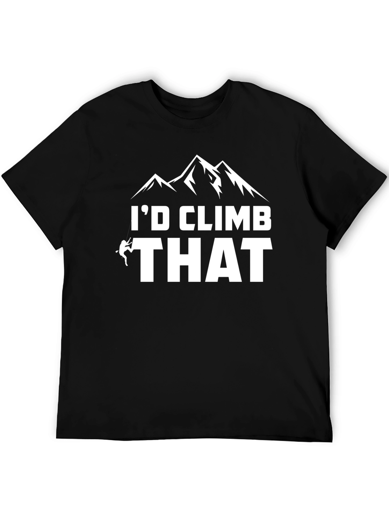 Camiseta Negra Id Climb That para Aventureros