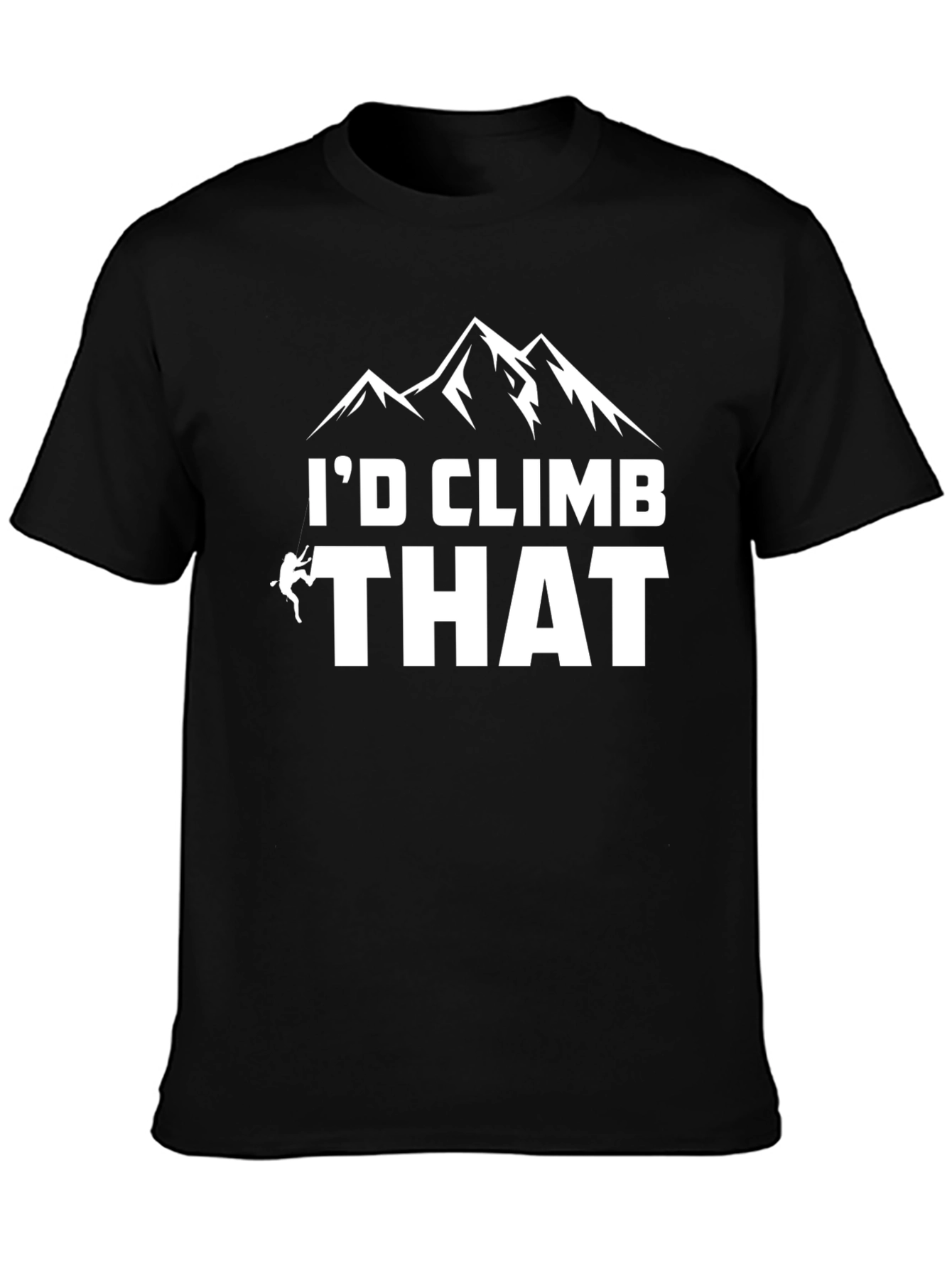 Camiseta Negra Id Climb That para Aventureros