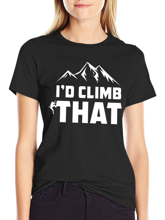 Camiseta Negra Id Climb That para Aventureros