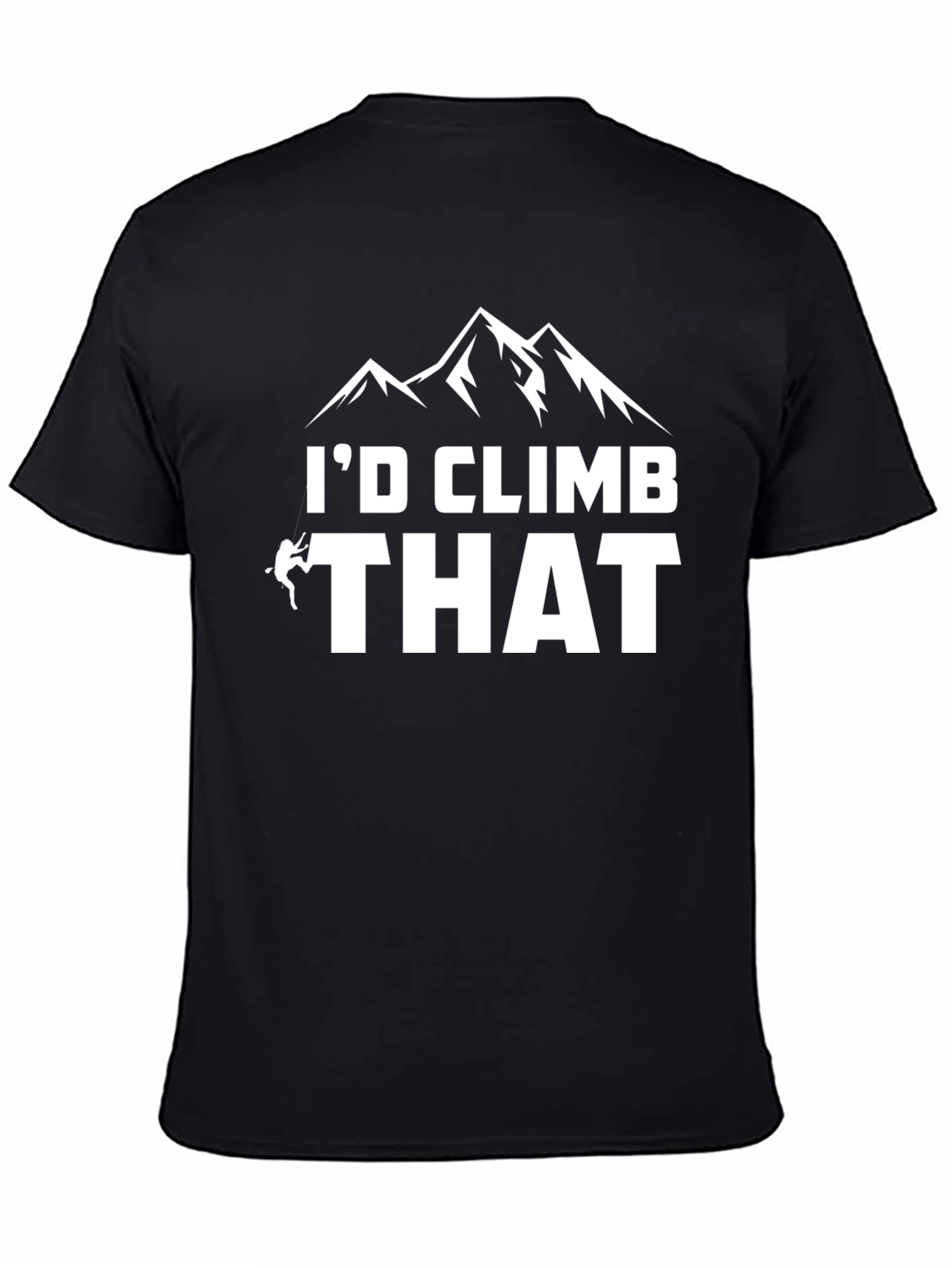 Camiseta Negra Id Climb That para Aventureros
