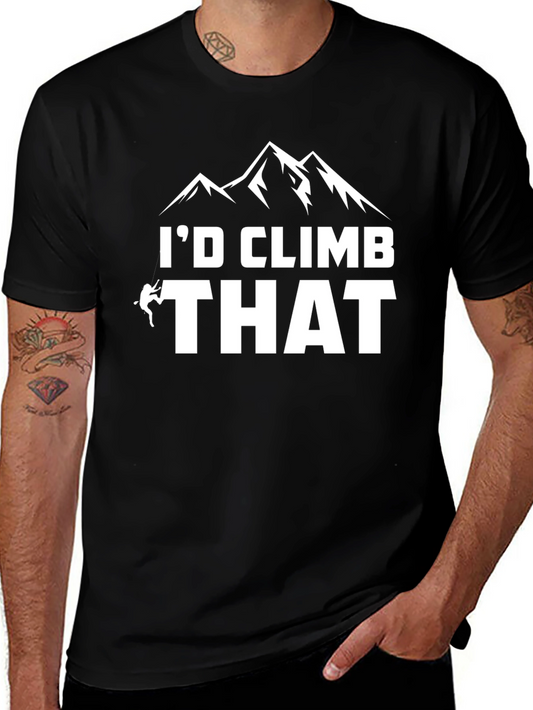Camiseta Negra Id Climb That para Aventureros