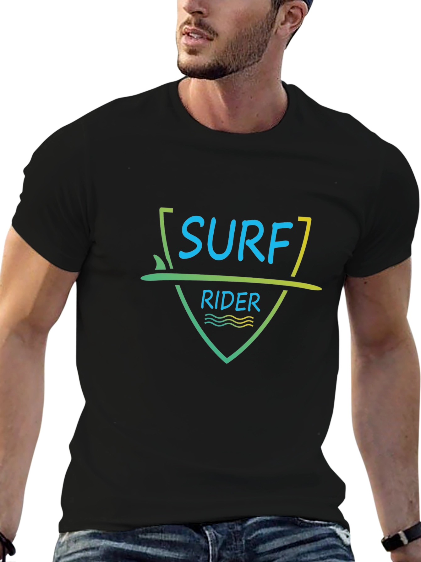 Camiseta Negra Surf Rider