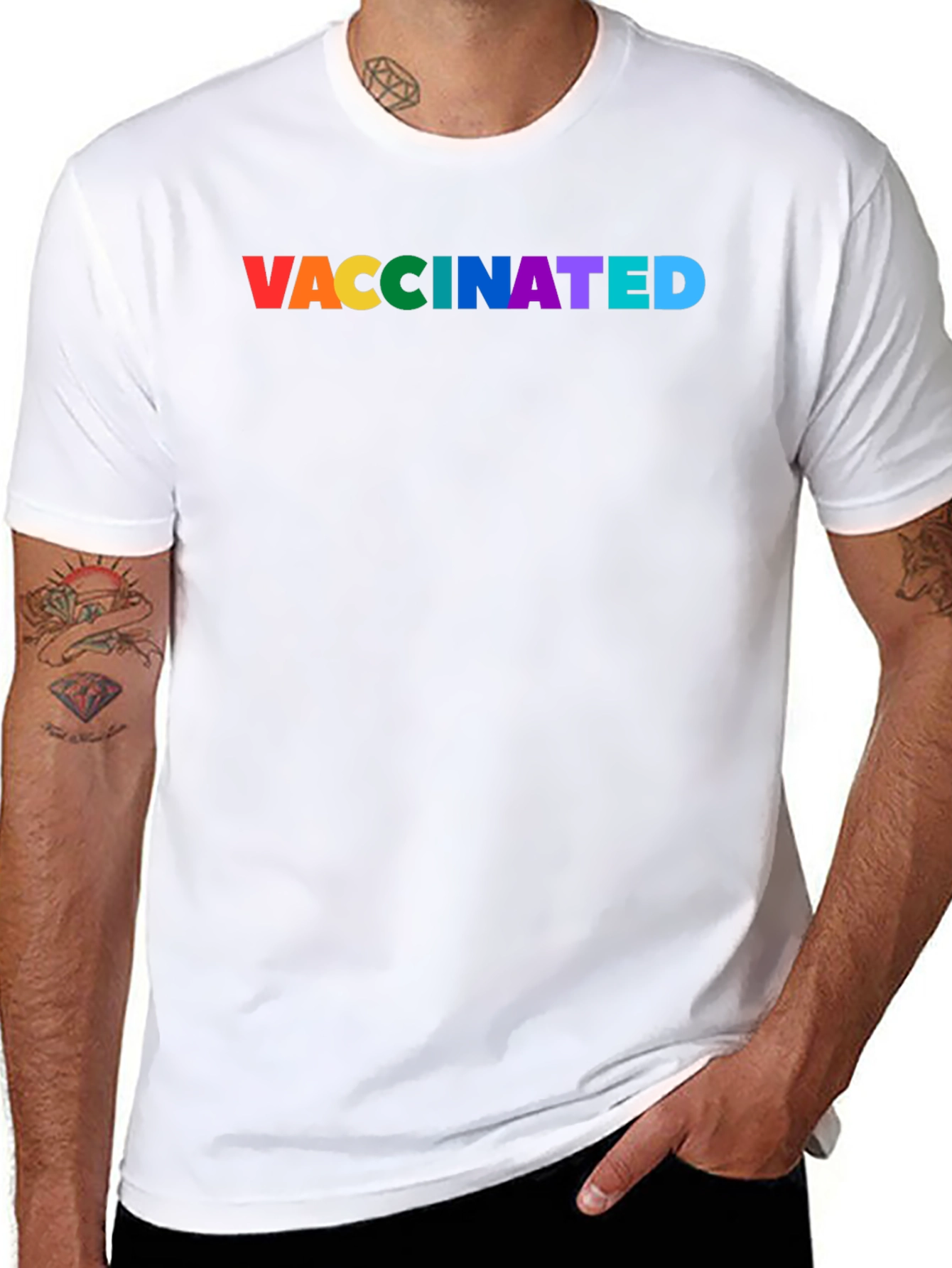 Camiseta Negra Vacunado Orgullo Gay LGBT