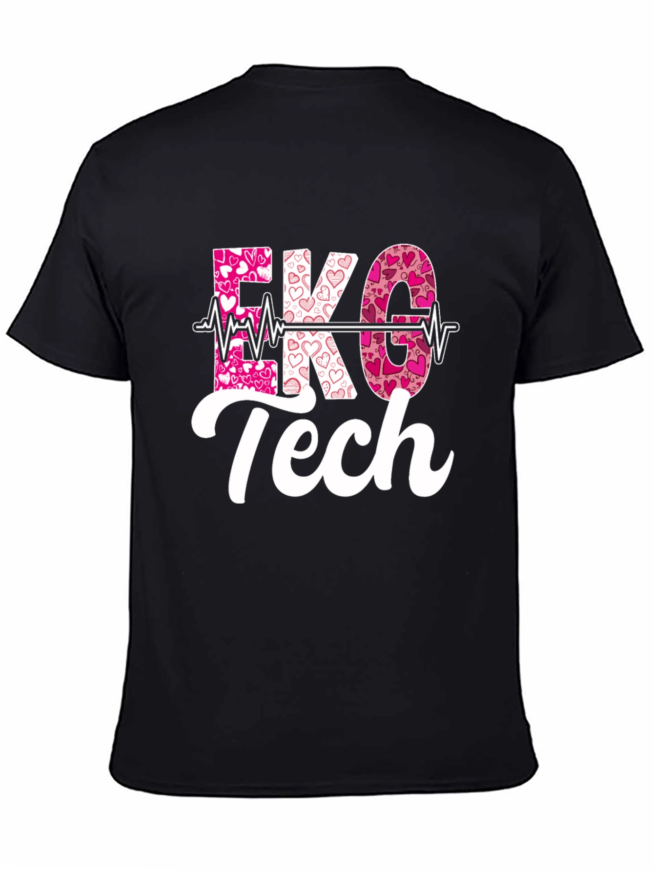 Camiseta EKG Tech Corazones San Valentín