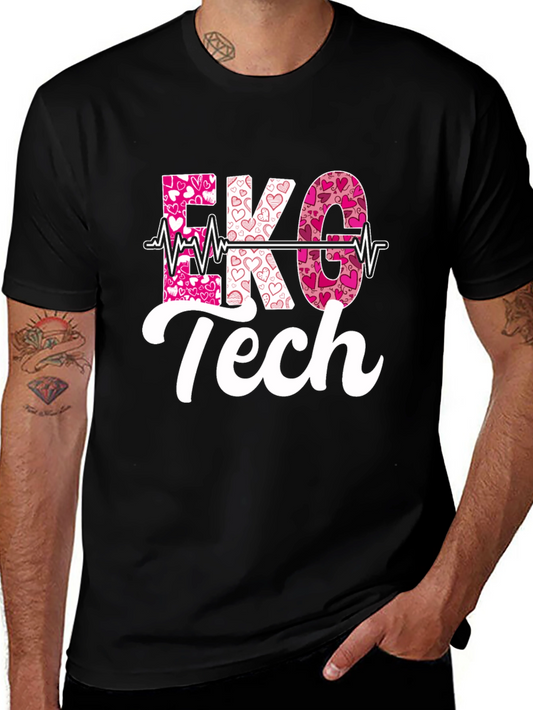 Camiseta EKG Tech Corazones San Valentín