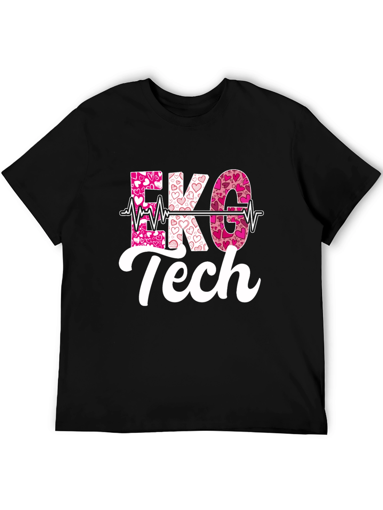 Camiseta EKG Tech Corazones San Valentín
