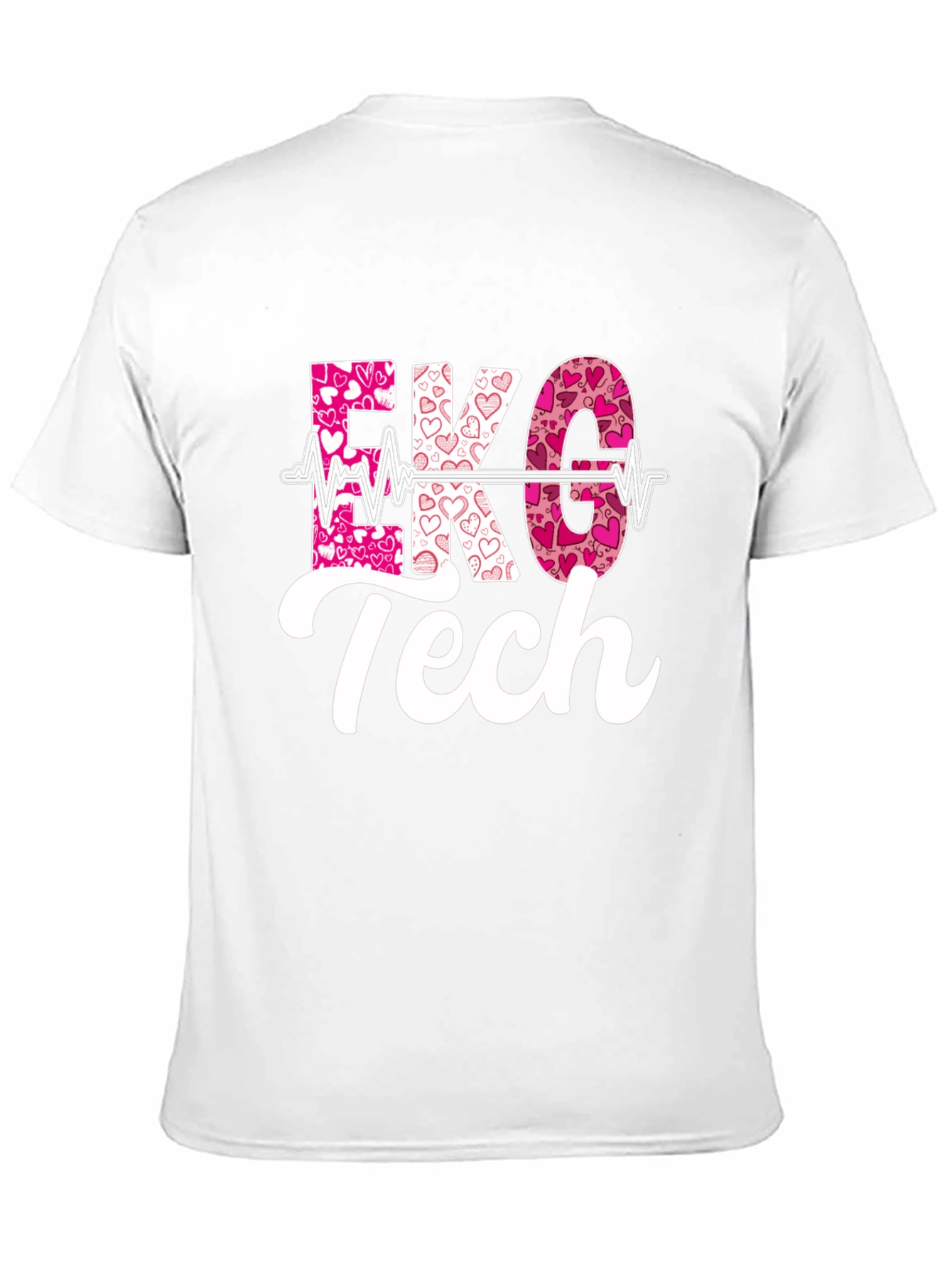 Camiseta EKG Tech Corazones San Valentín