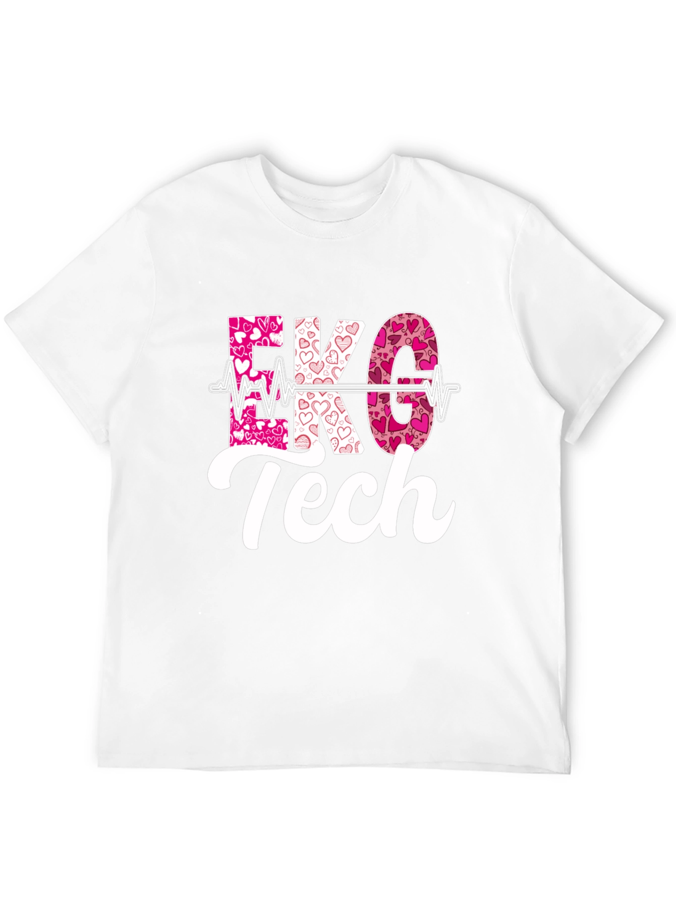 Camiseta EKG Tech Corazones San Valentín