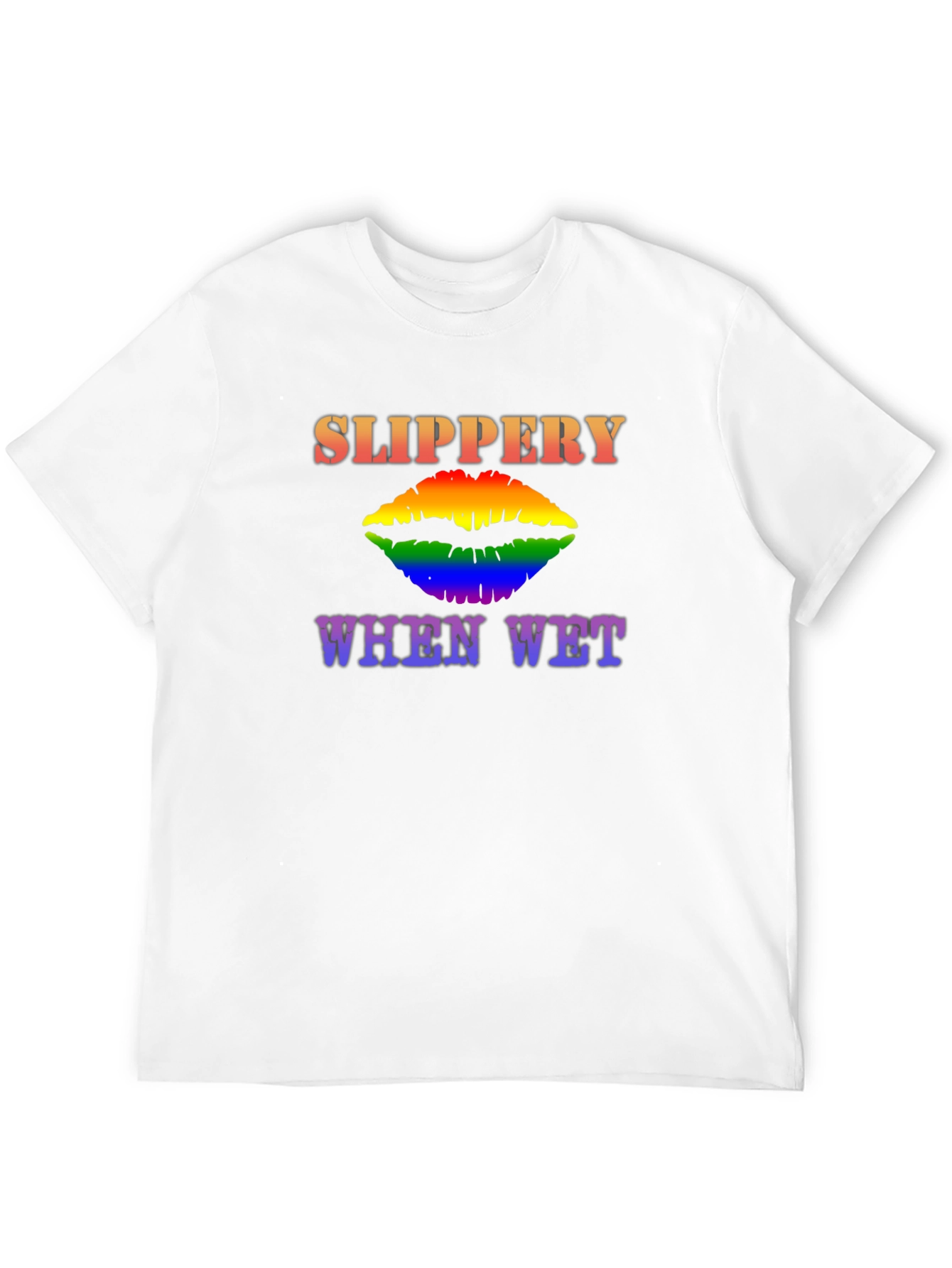 Camiseta Negra Slippery When Wet LGBT