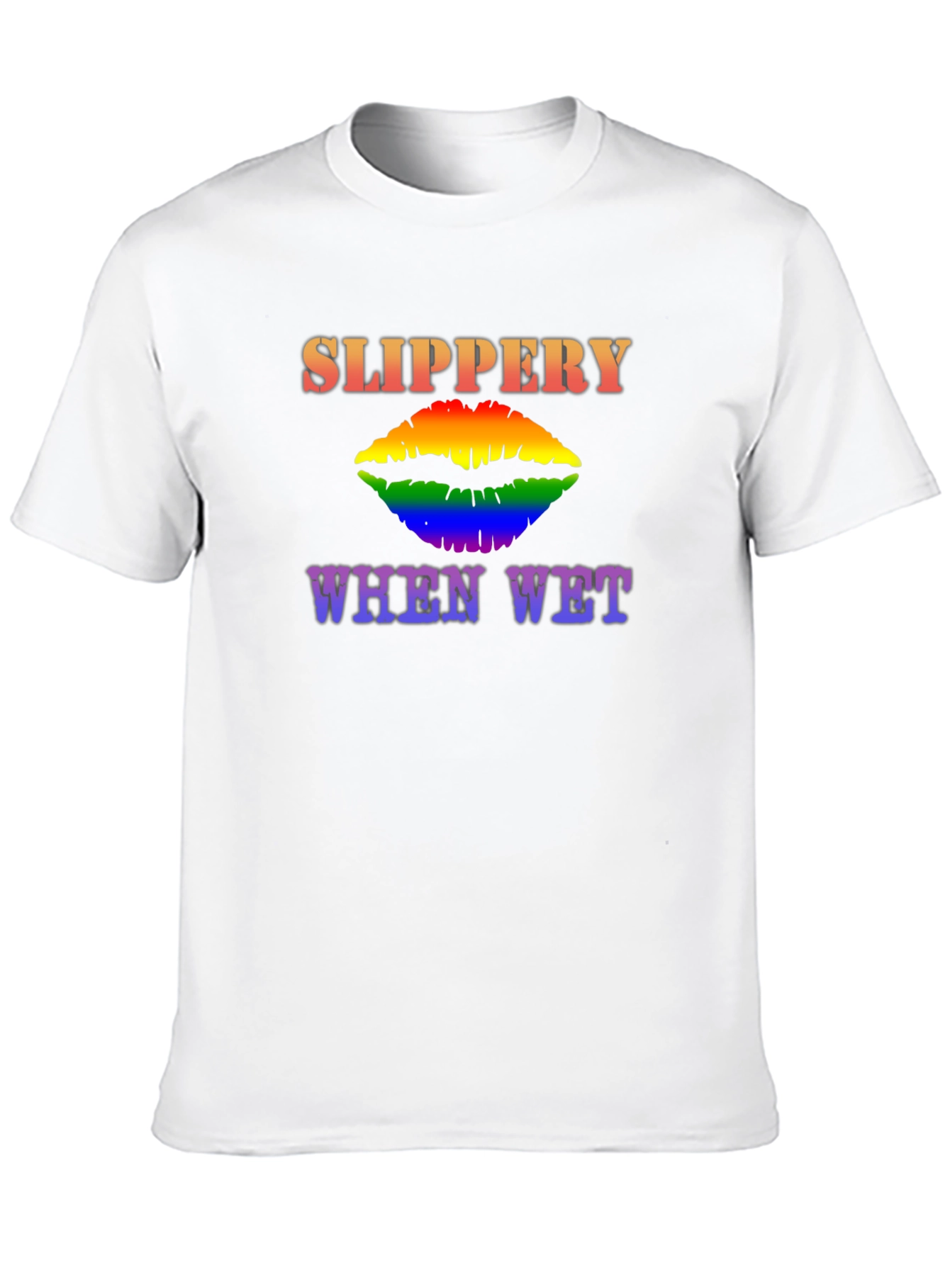 Camiseta Negra Slippery When Wet LGBT