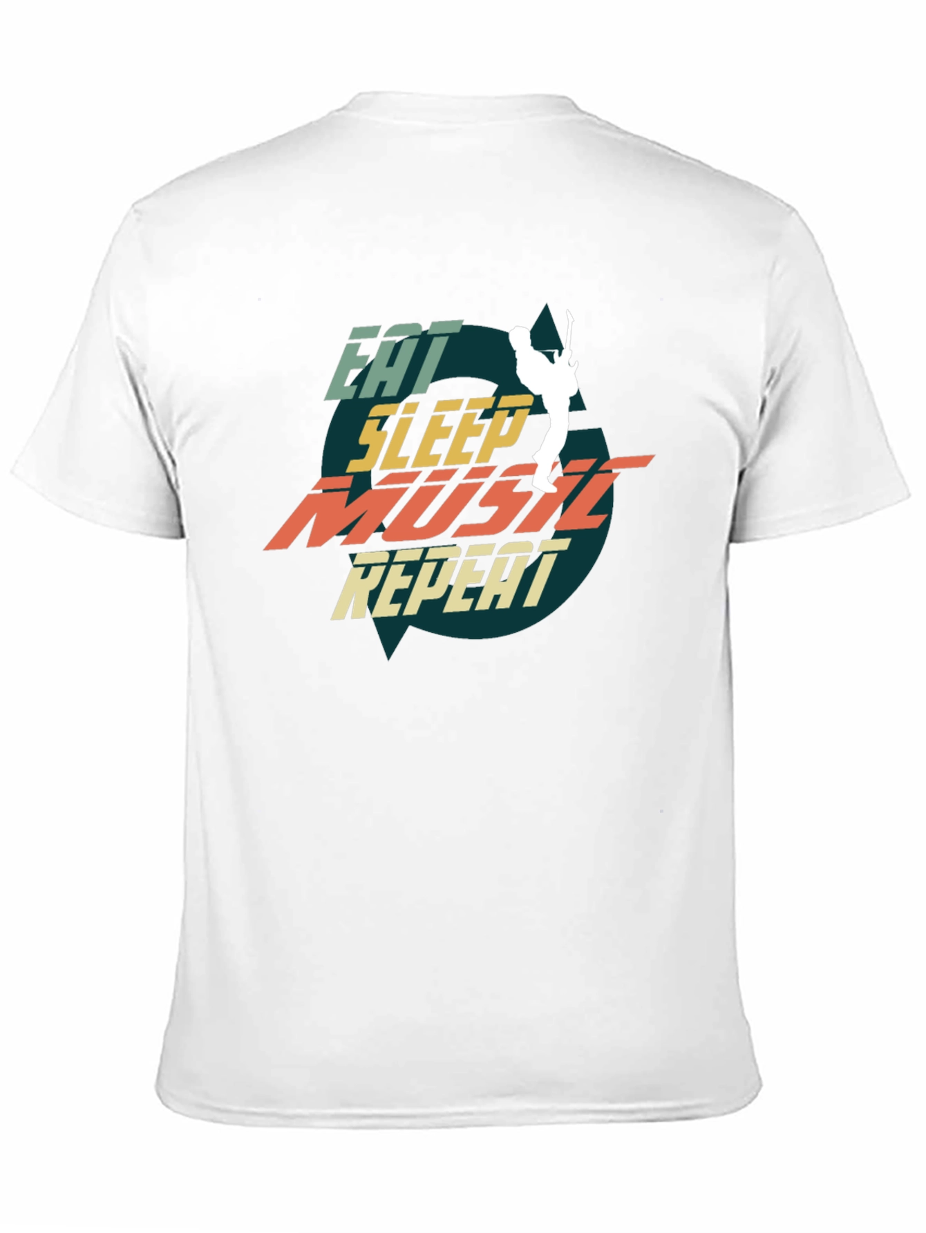 Camiseta Negra Eat Sleep Music Repeat