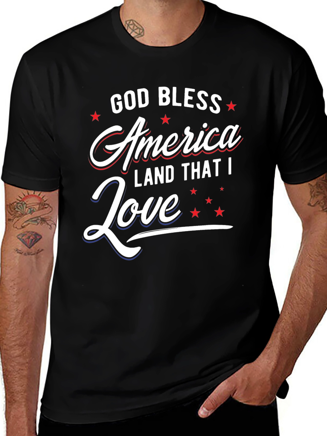 Camiseta patriótica: Dios bendiga América