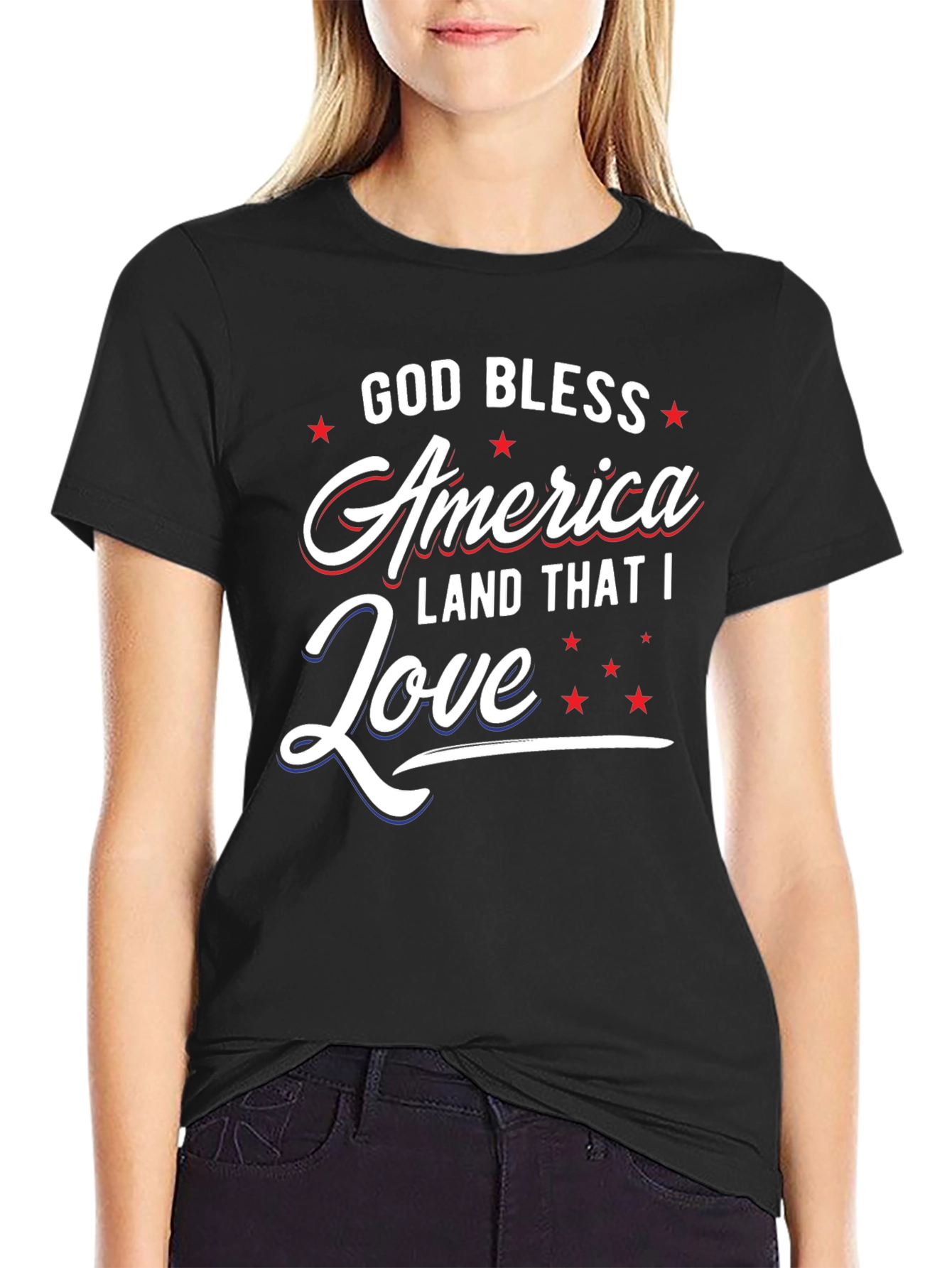 Camiseta patriótica: Dios bendiga América