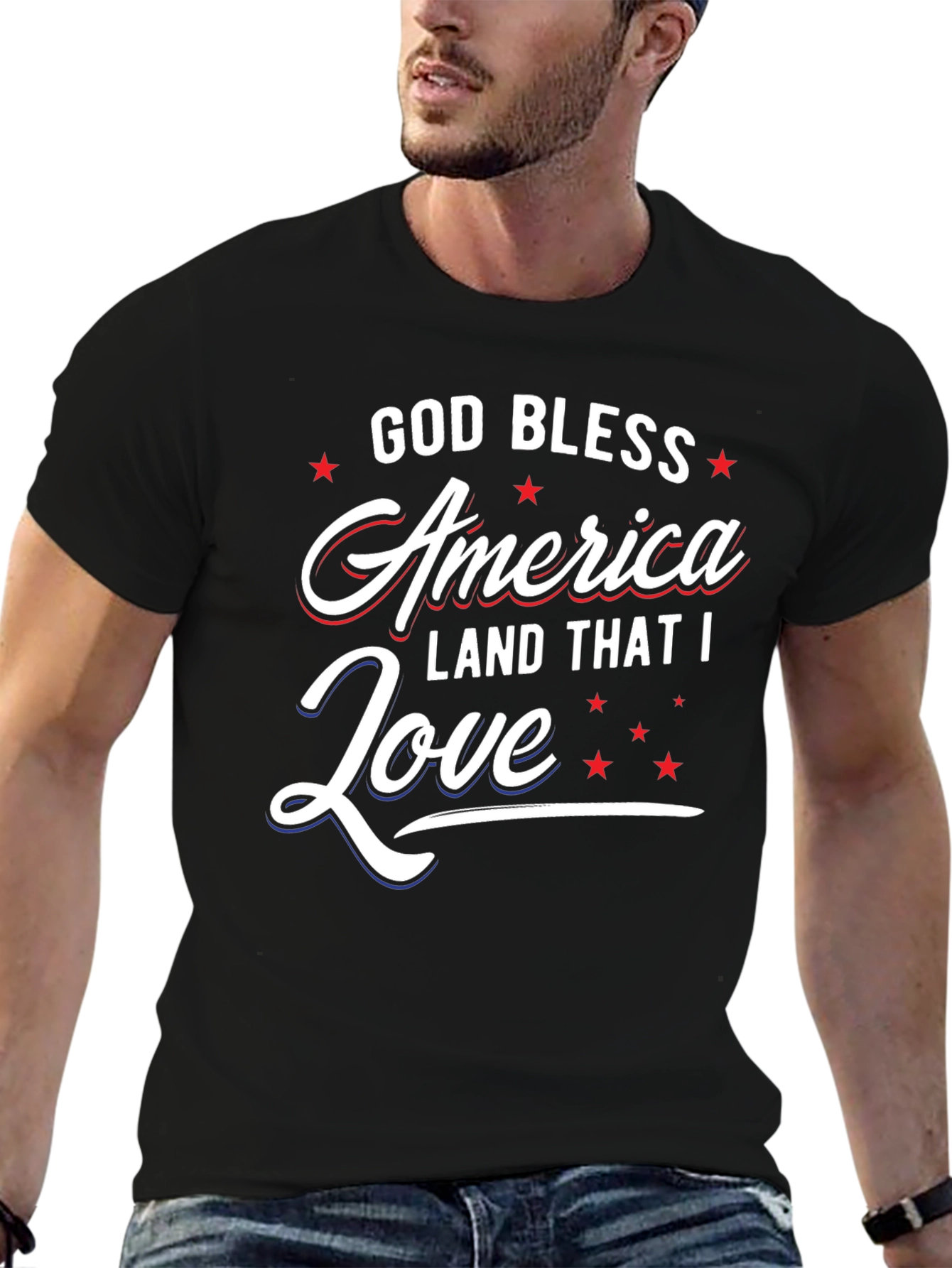 Camiseta patriótica: Dios bendiga América