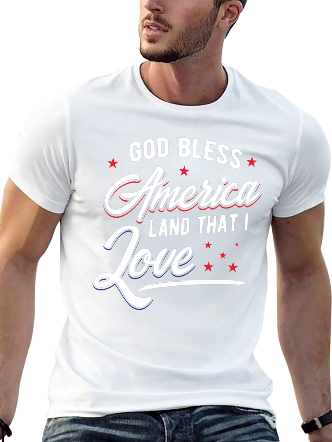 Camiseta patriótica: Dios bendiga América