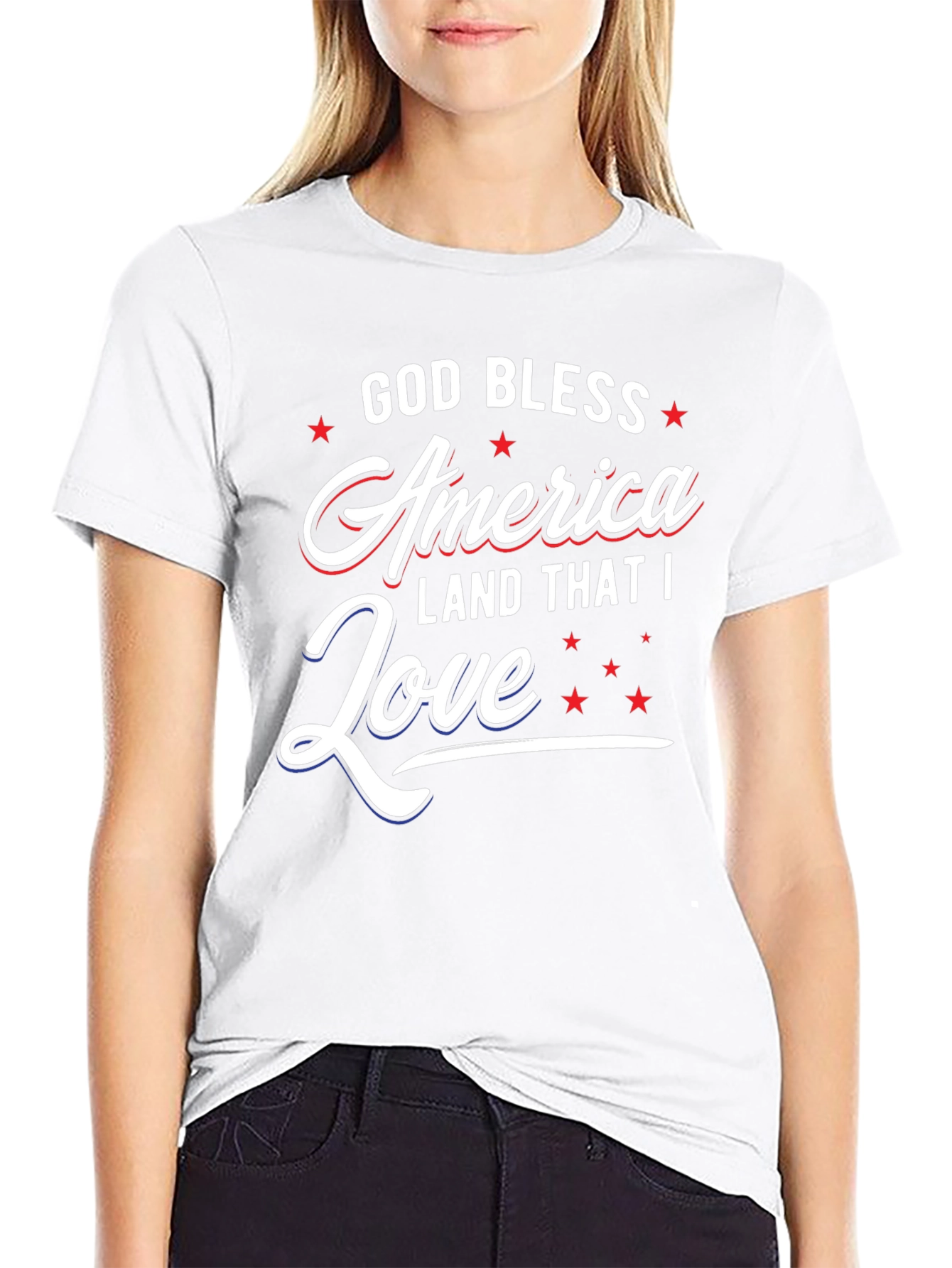 Camiseta patriótica: Dios bendiga América