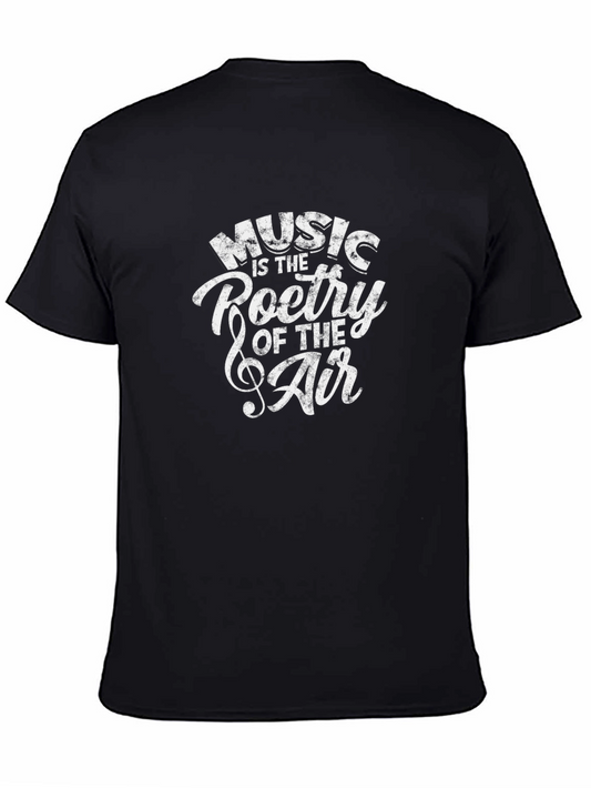 Camiseta Negra Music is the Poetry of the Air