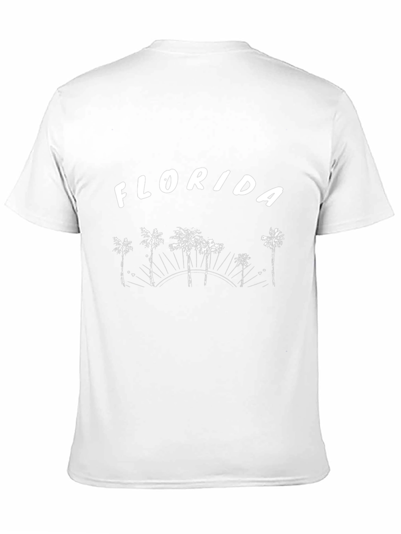 Camiseta Negra Florida Palm Trees para Hombre
