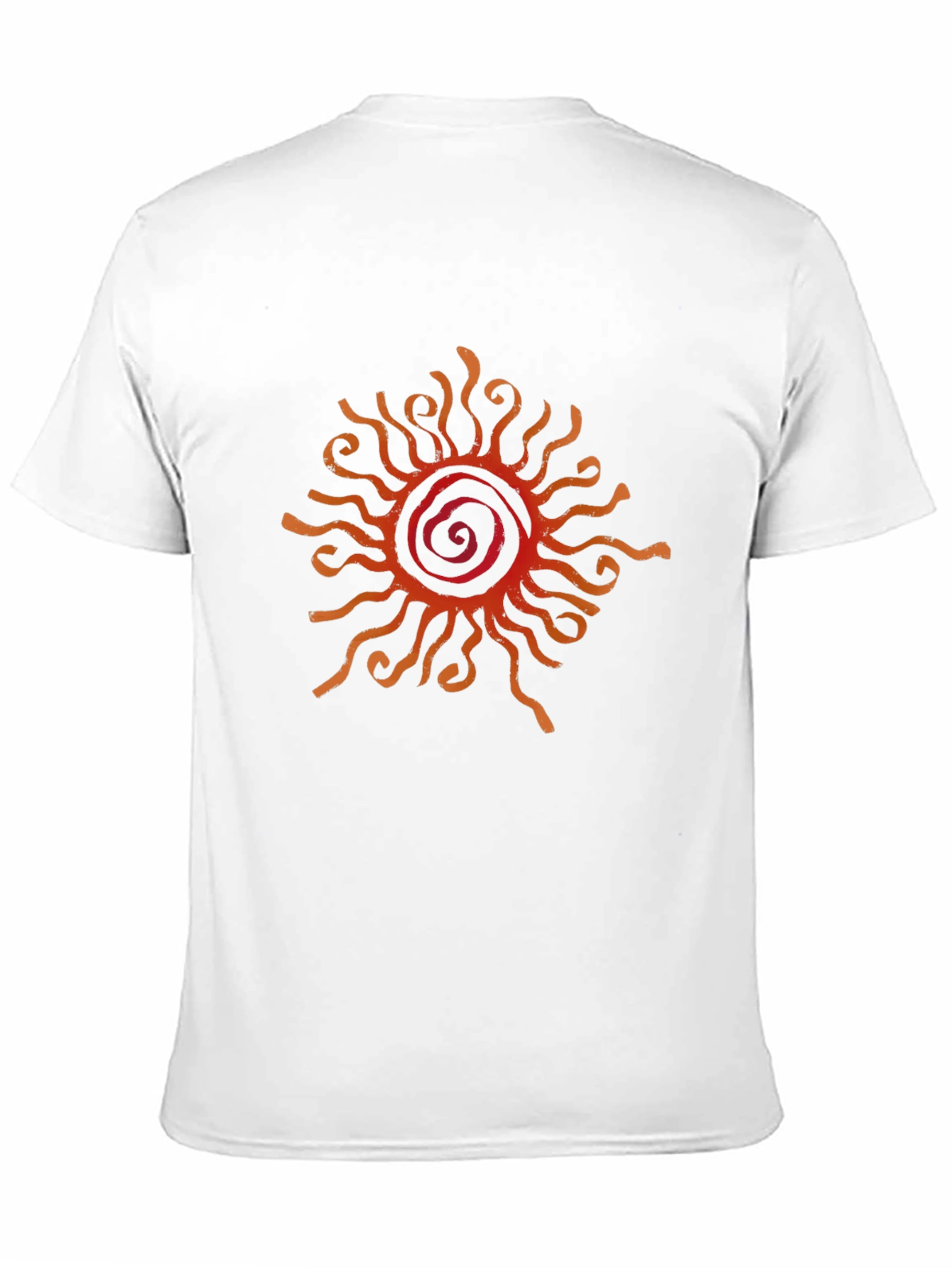 Camiseta Negra con Diseño de Sol Abstracto