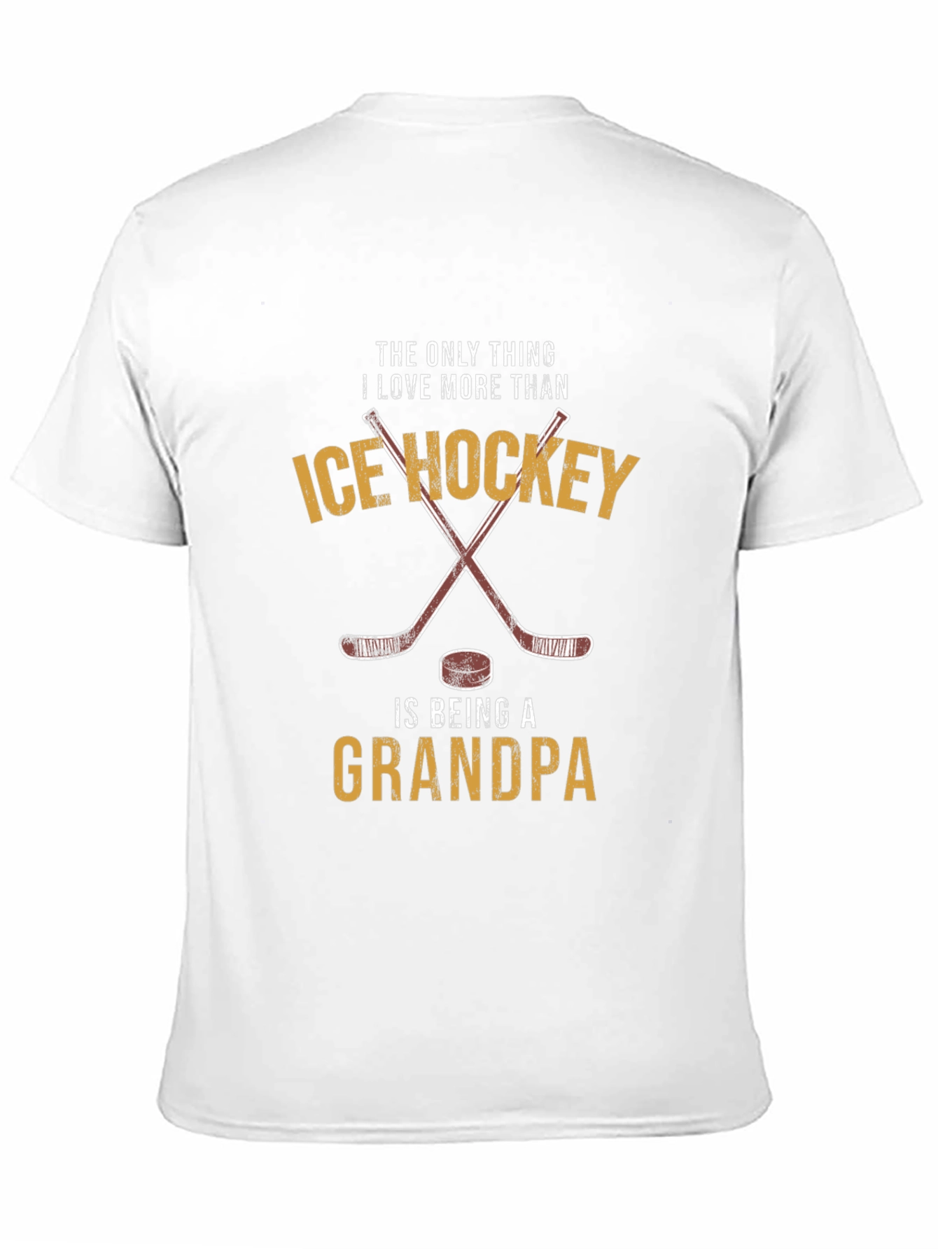 Camiseta Negra: Amo Hockey Sobre Hielo y Ser Abuelo