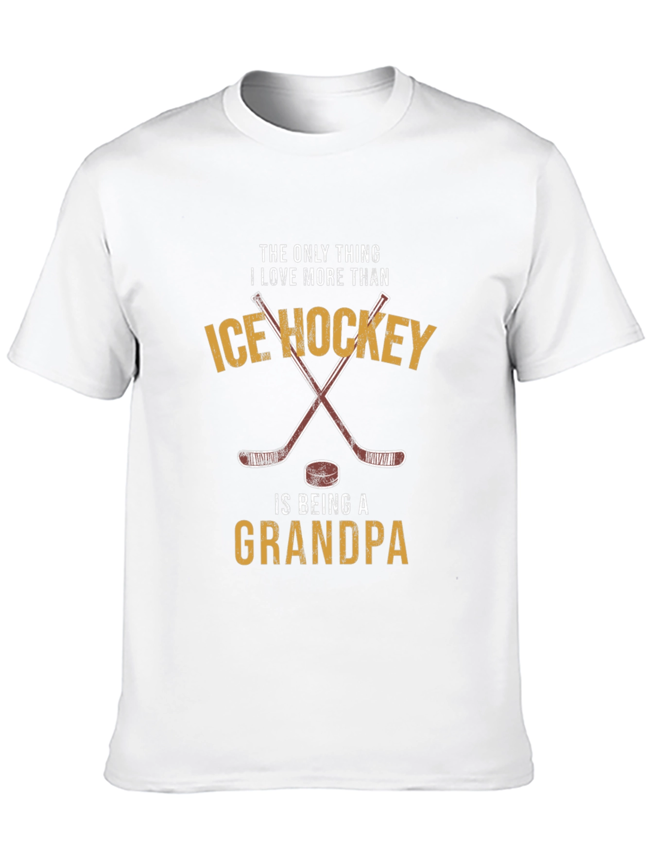Camiseta Negra: Amo Hockey Sobre Hielo y Ser Abuelo