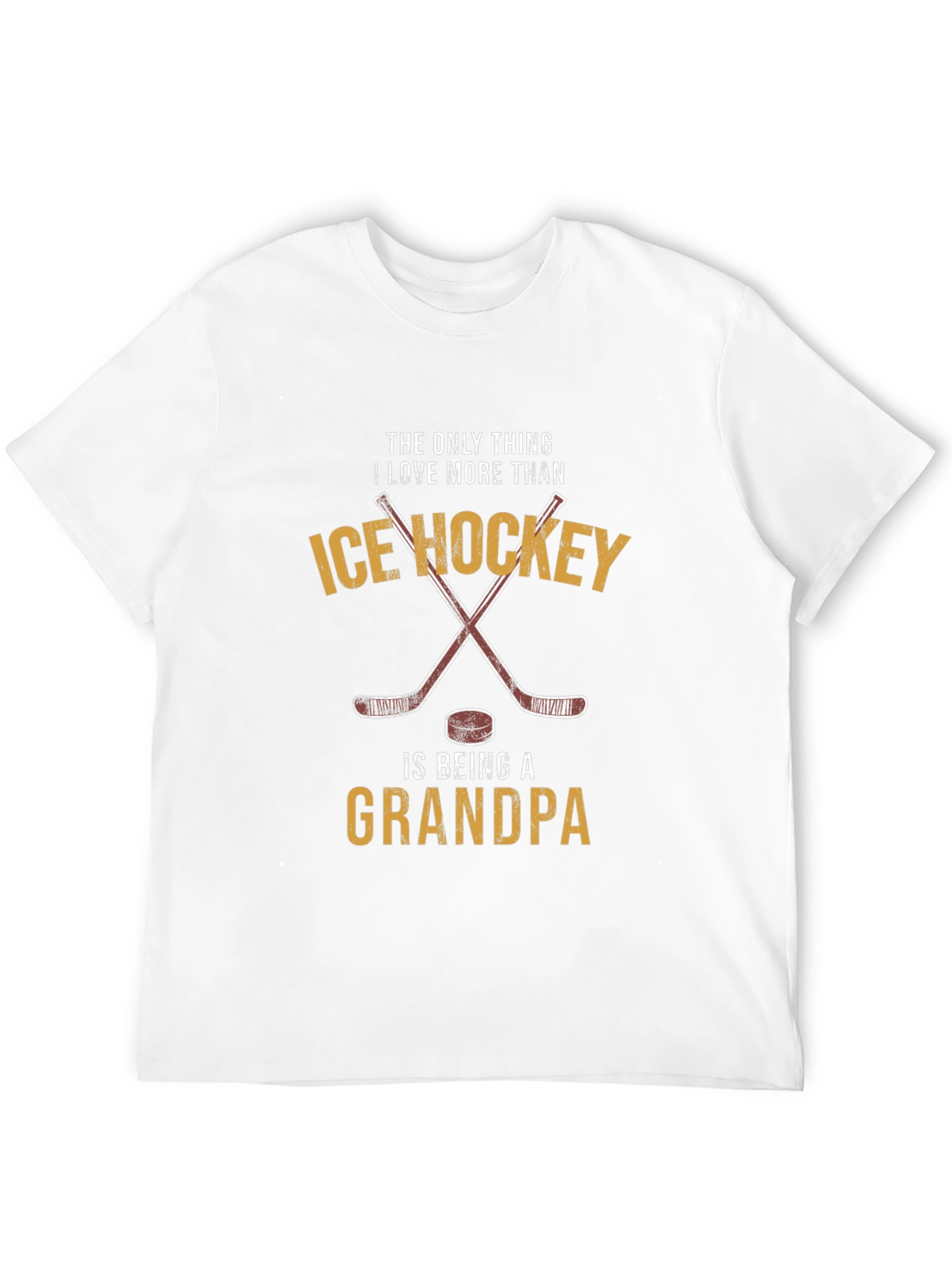 Camiseta Negra: Amo Hockey Sobre Hielo y Ser Abuelo
