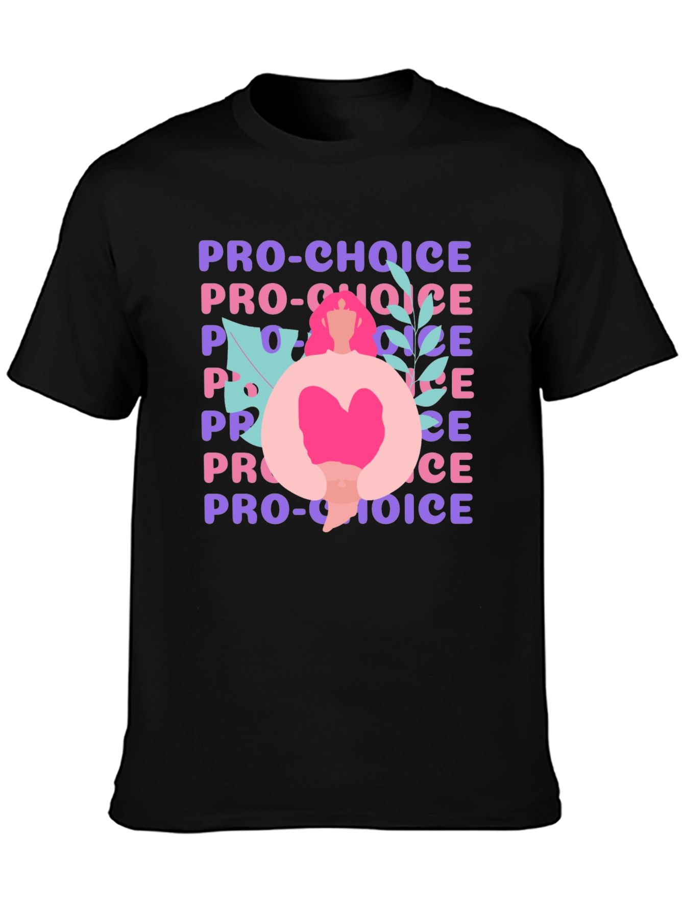 Camiseta Pro-Choice Negra - Diseño Gráfico Feminista