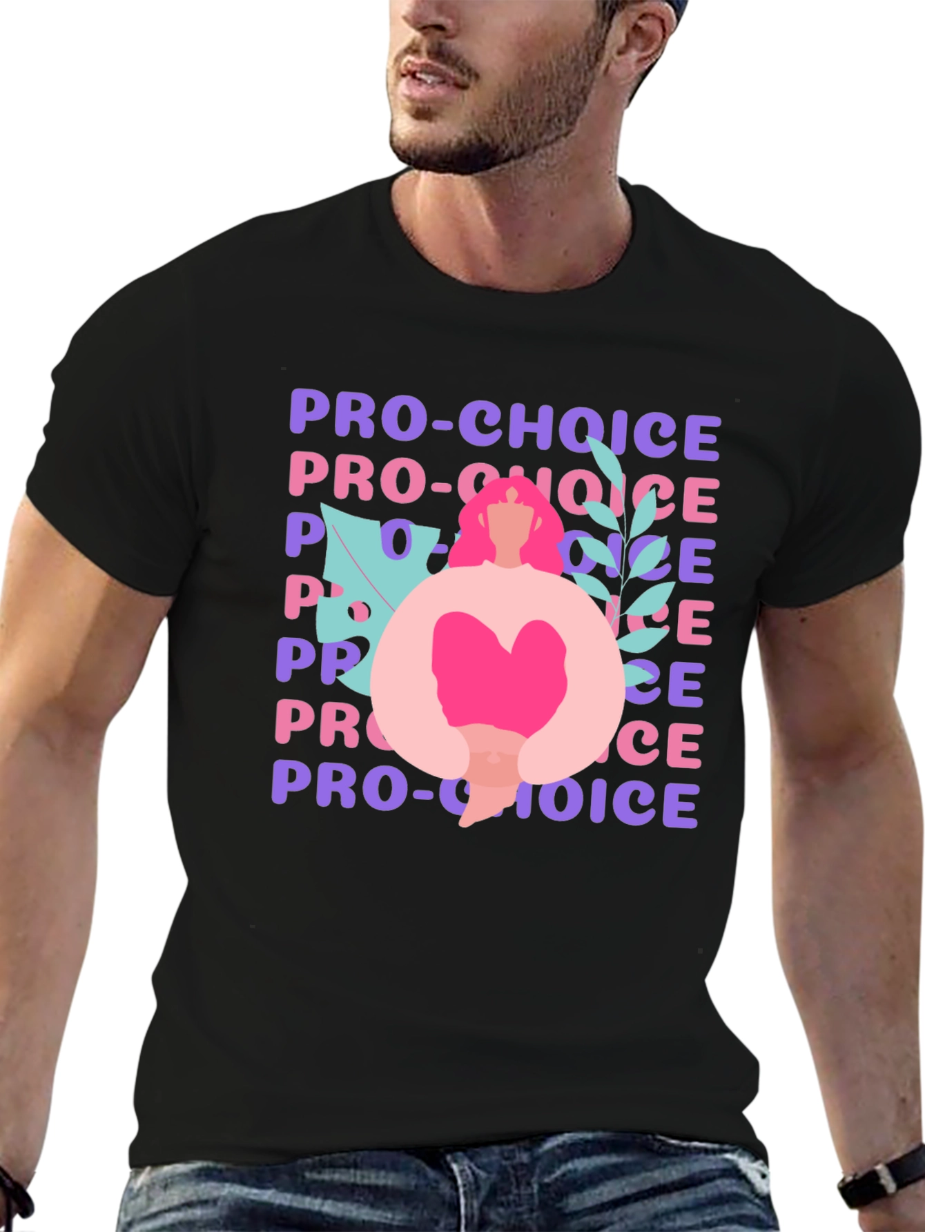 Camiseta Pro-Choice Negra - Diseño Gráfico Feminista