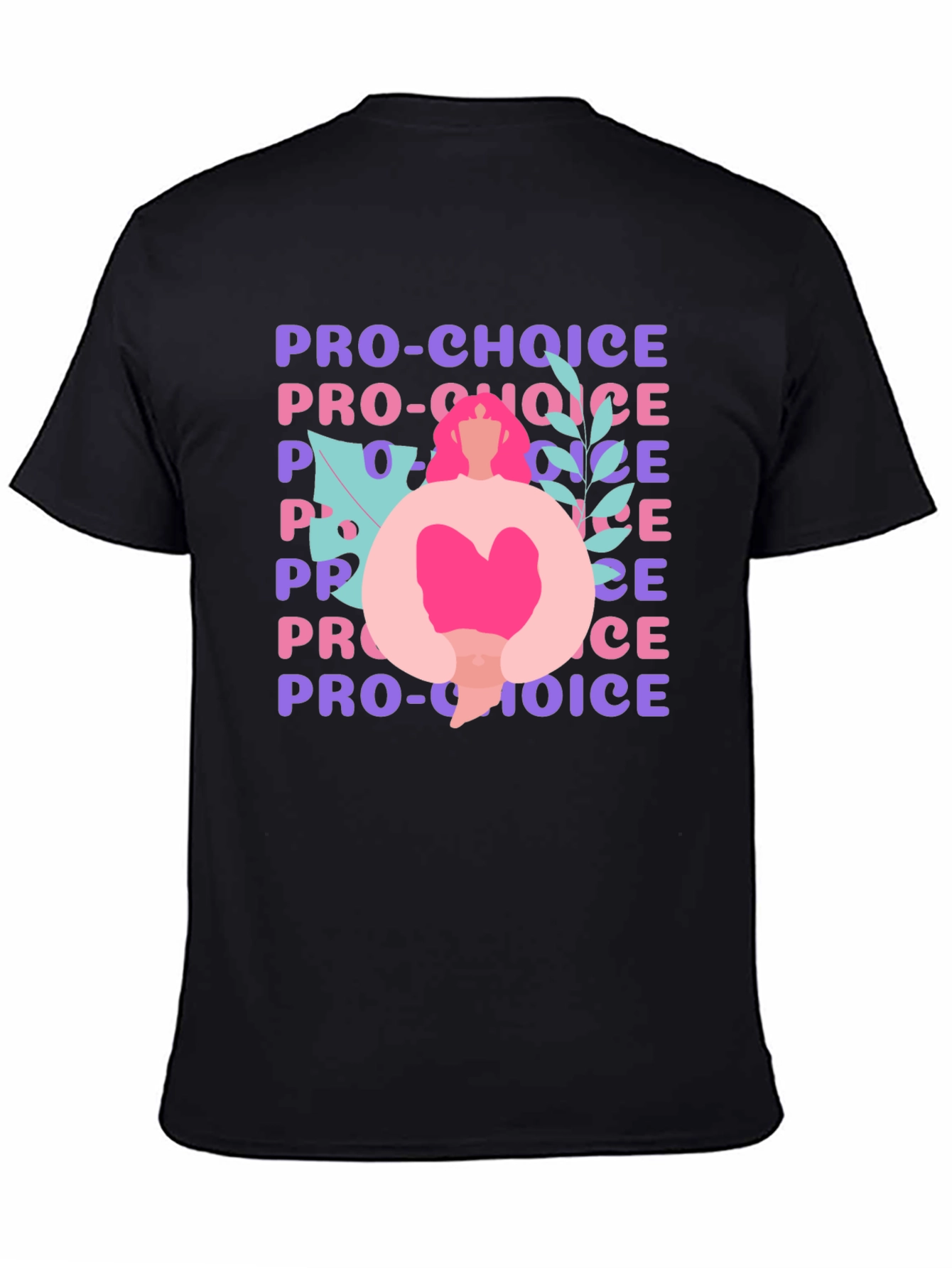 Camiseta Pro-Choice Negra - Diseño Gráfico Feminista