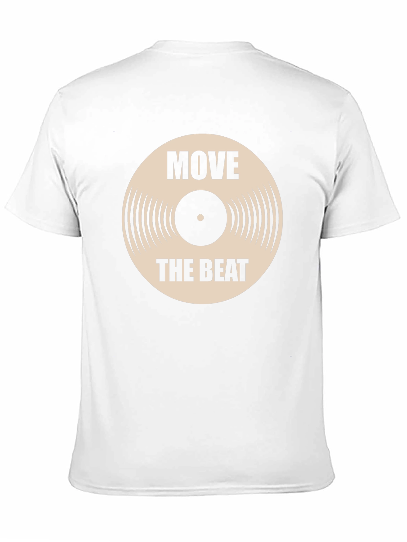 Camiseta Negra con Diseño de Vinilo Move The Beat