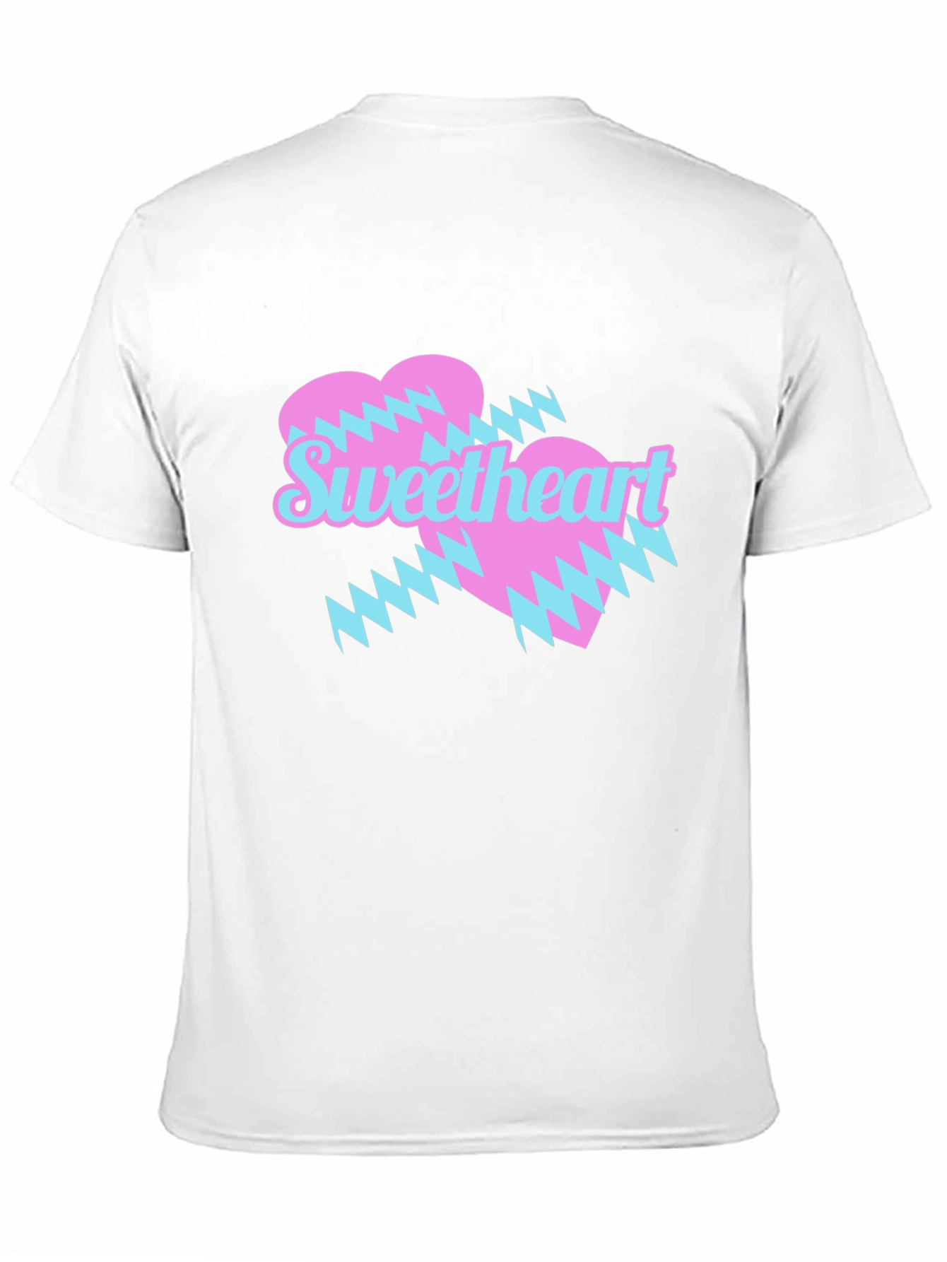 Camiseta Negra Sweetheart Diseño Corazones Retro