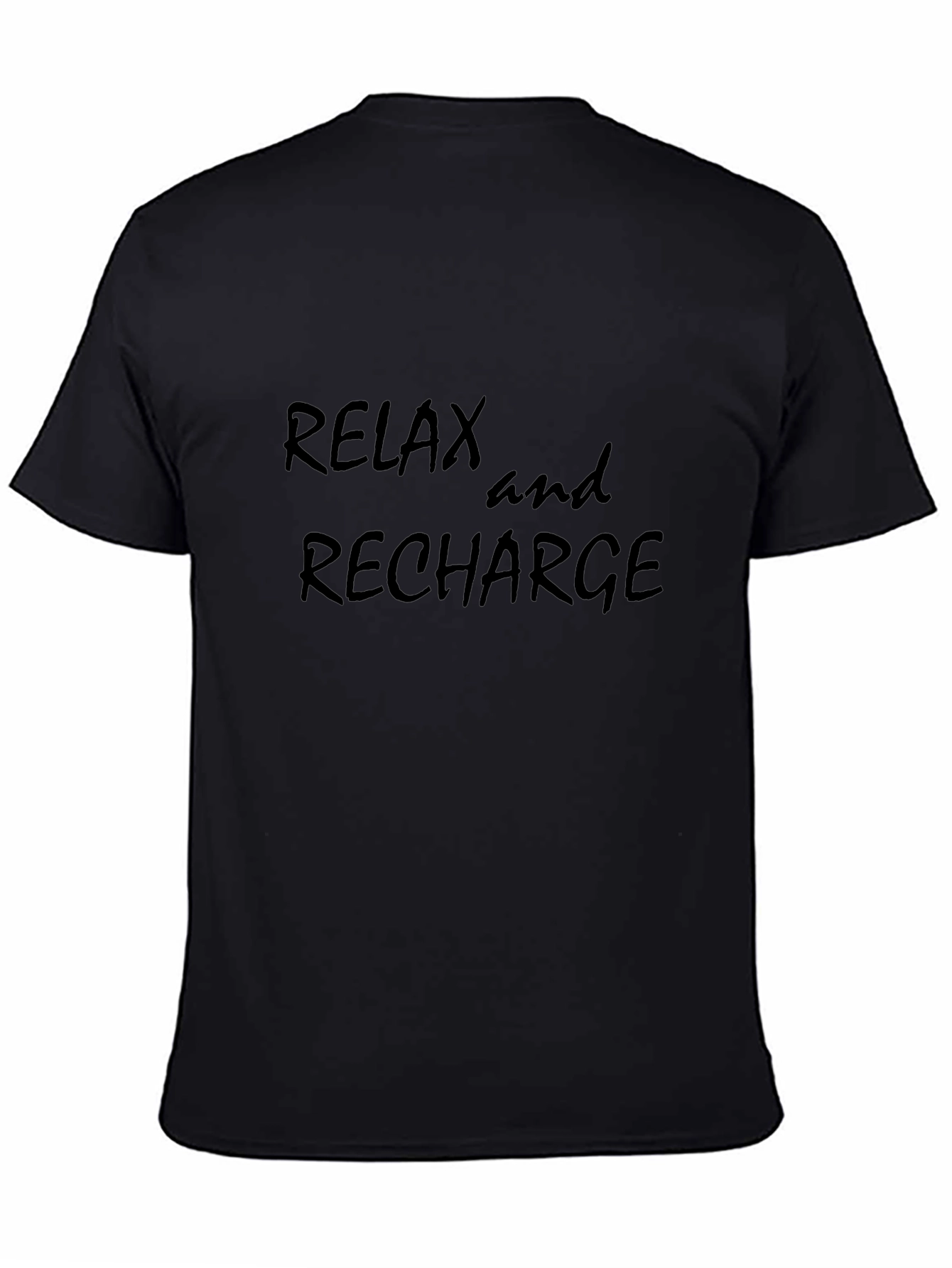 Camiseta Negra Relax and Recharge