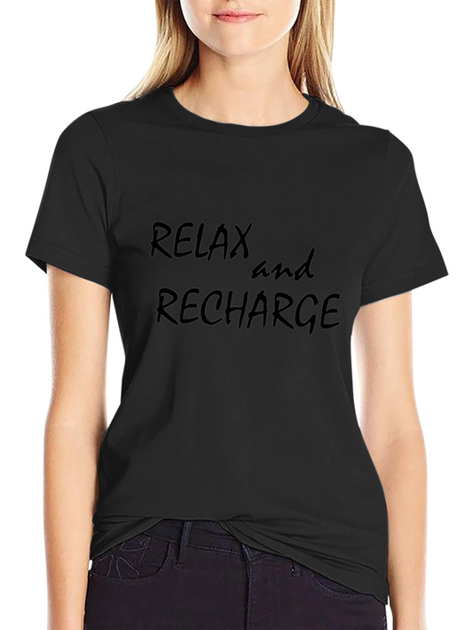 Camiseta Negra Relax and Recharge