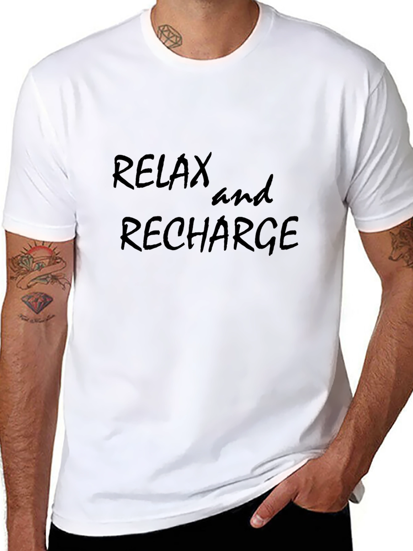Camiseta Negra Relax and Recharge