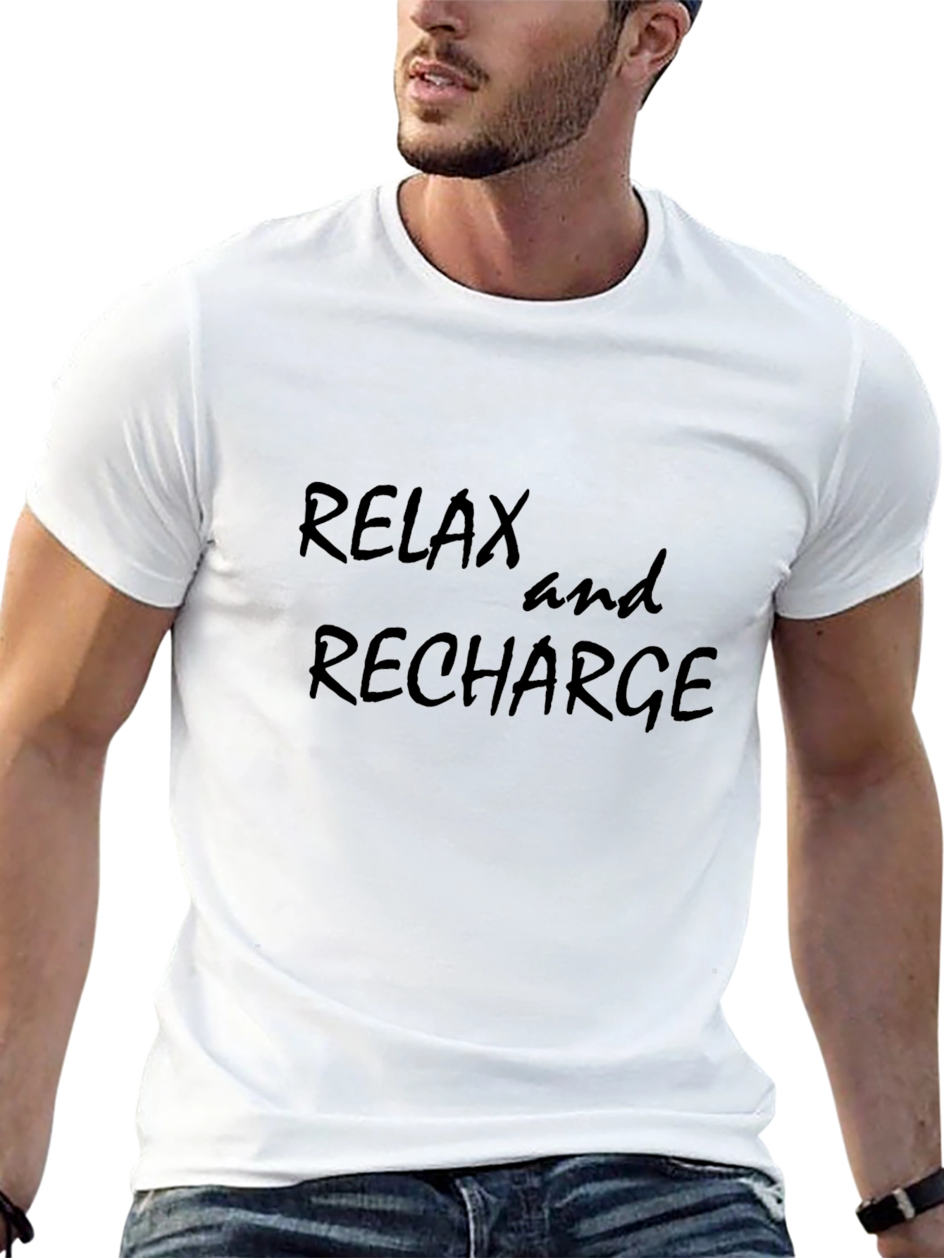 Camiseta Negra Relax and Recharge