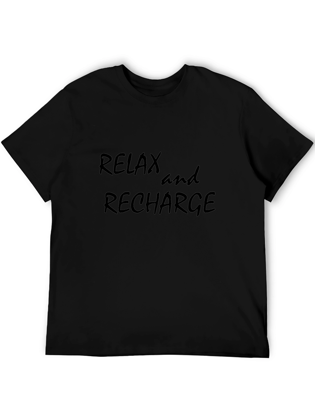 Camiseta Negra Relax and Recharge