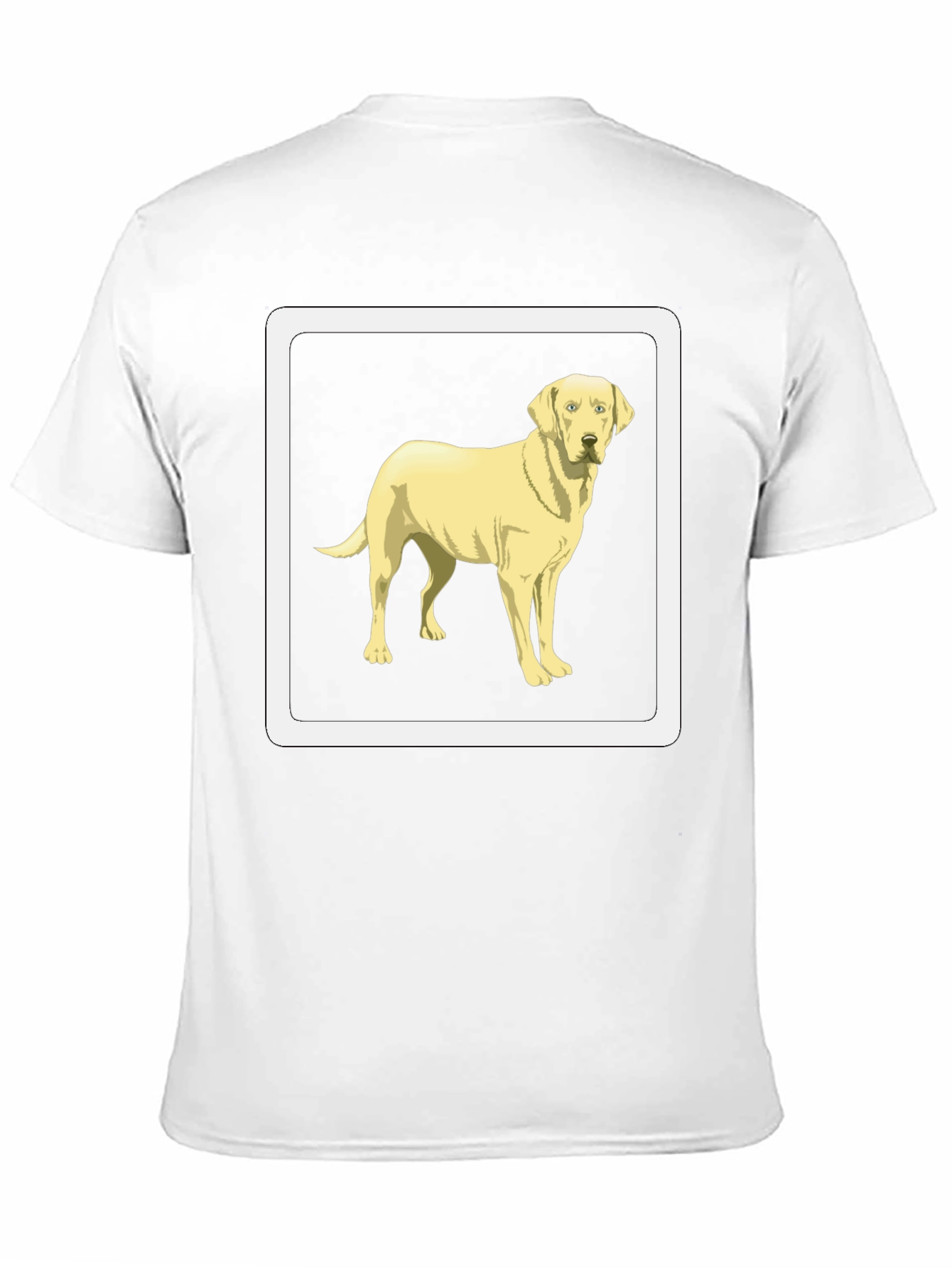 Camiseta Negra con Diseño de Labrador Amarillo
