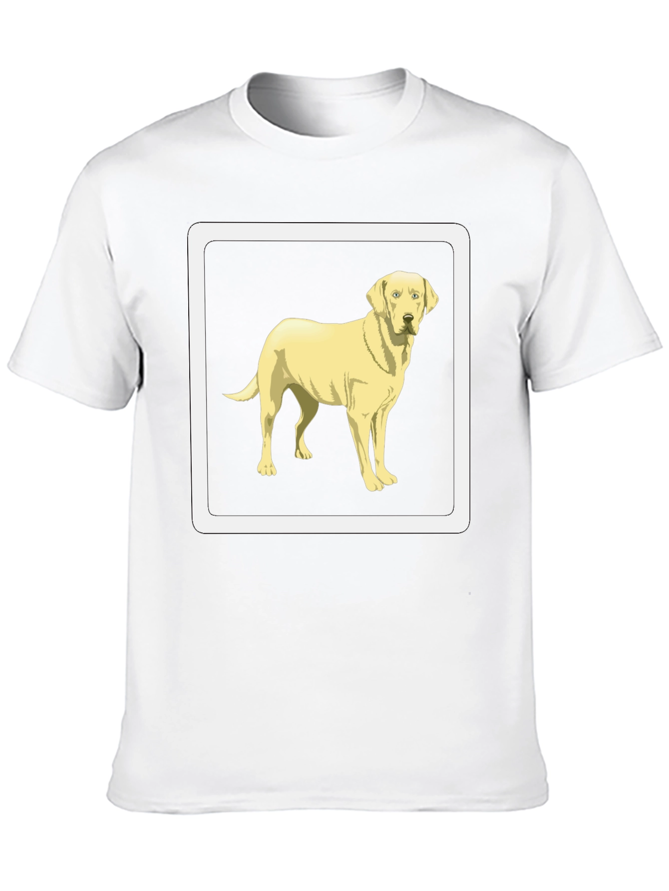 Camiseta Negra con Diseño de Labrador Amarillo