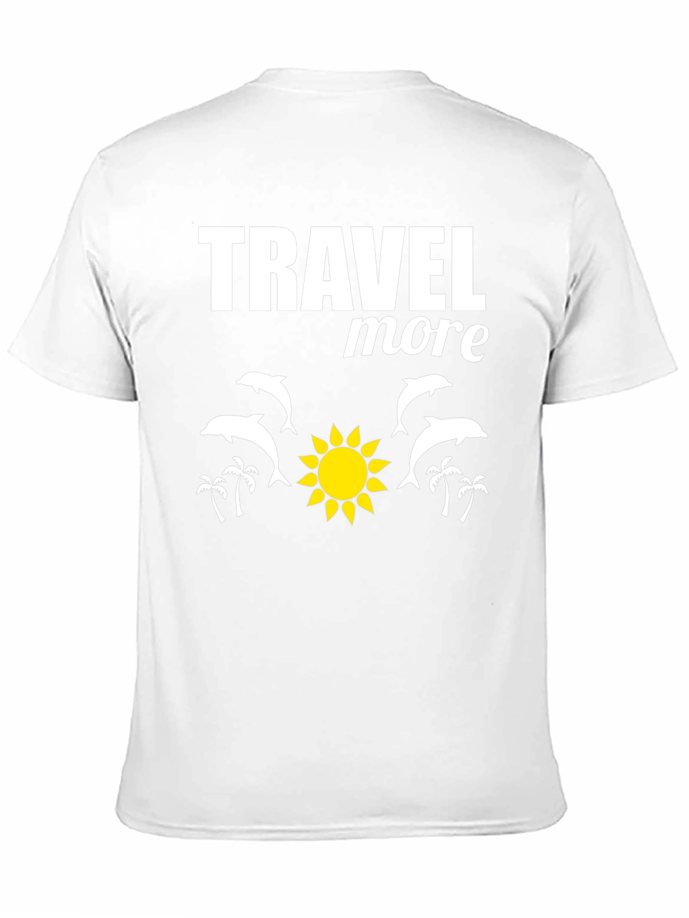 Camiseta Negra Travel More con Diseño de Verano