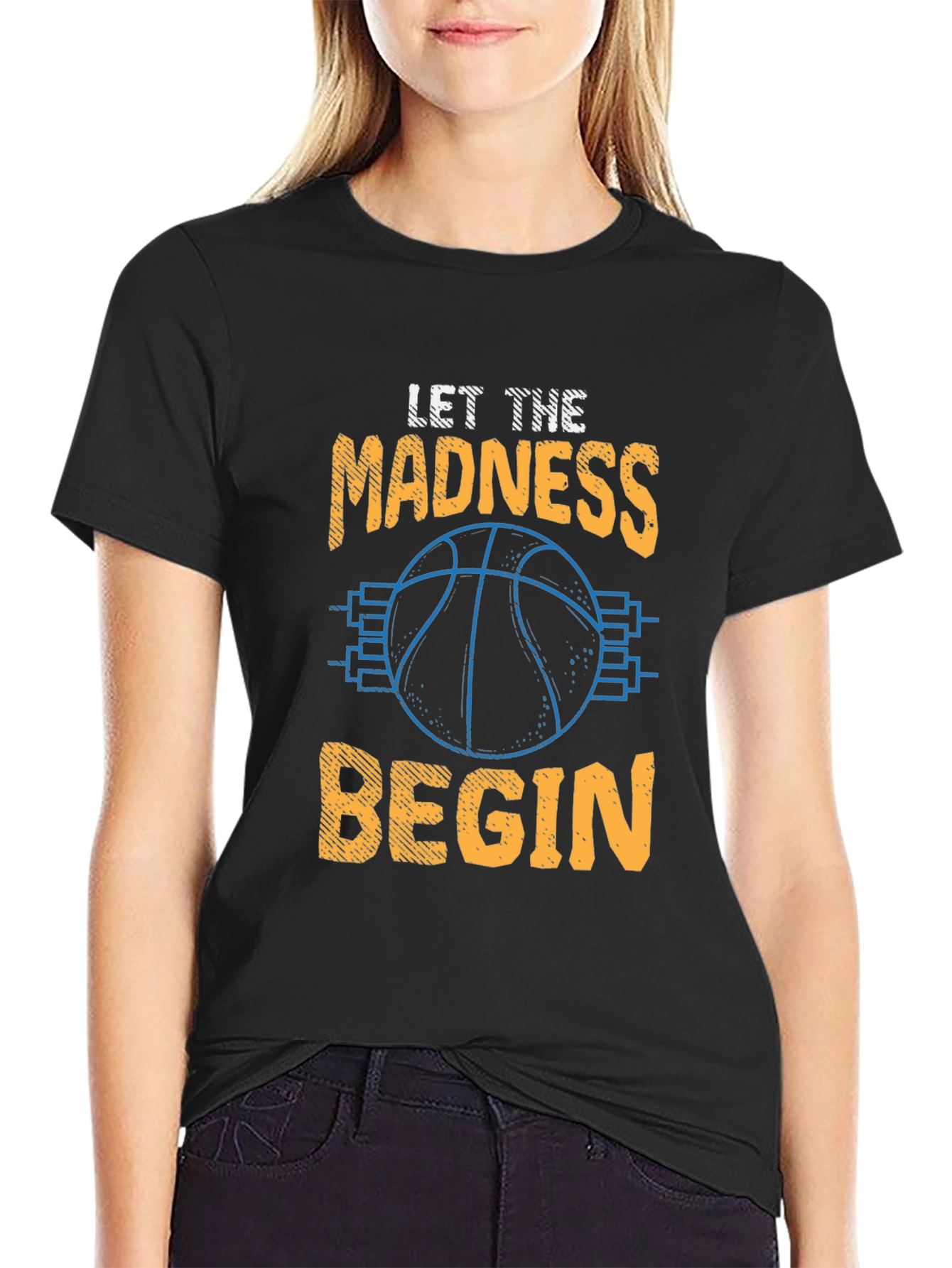 Camiseta Negra Let The Madness Begin Baloncesto
